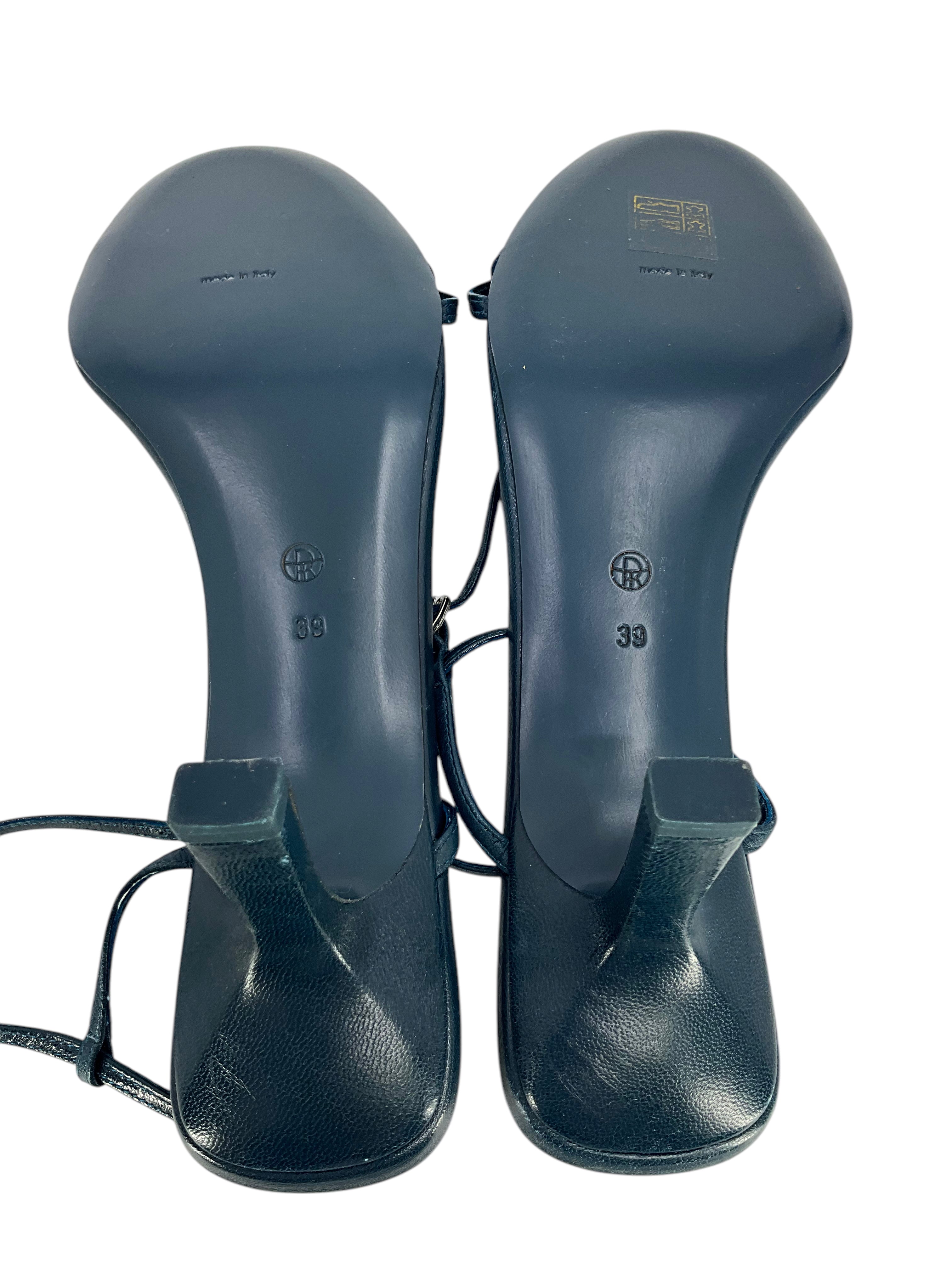 THE ROW Genuine Leather Bare Sandals Women's Size 9 - Comfortable Minimalist Nude Sandals for Summer, Beach, and Casual Outings