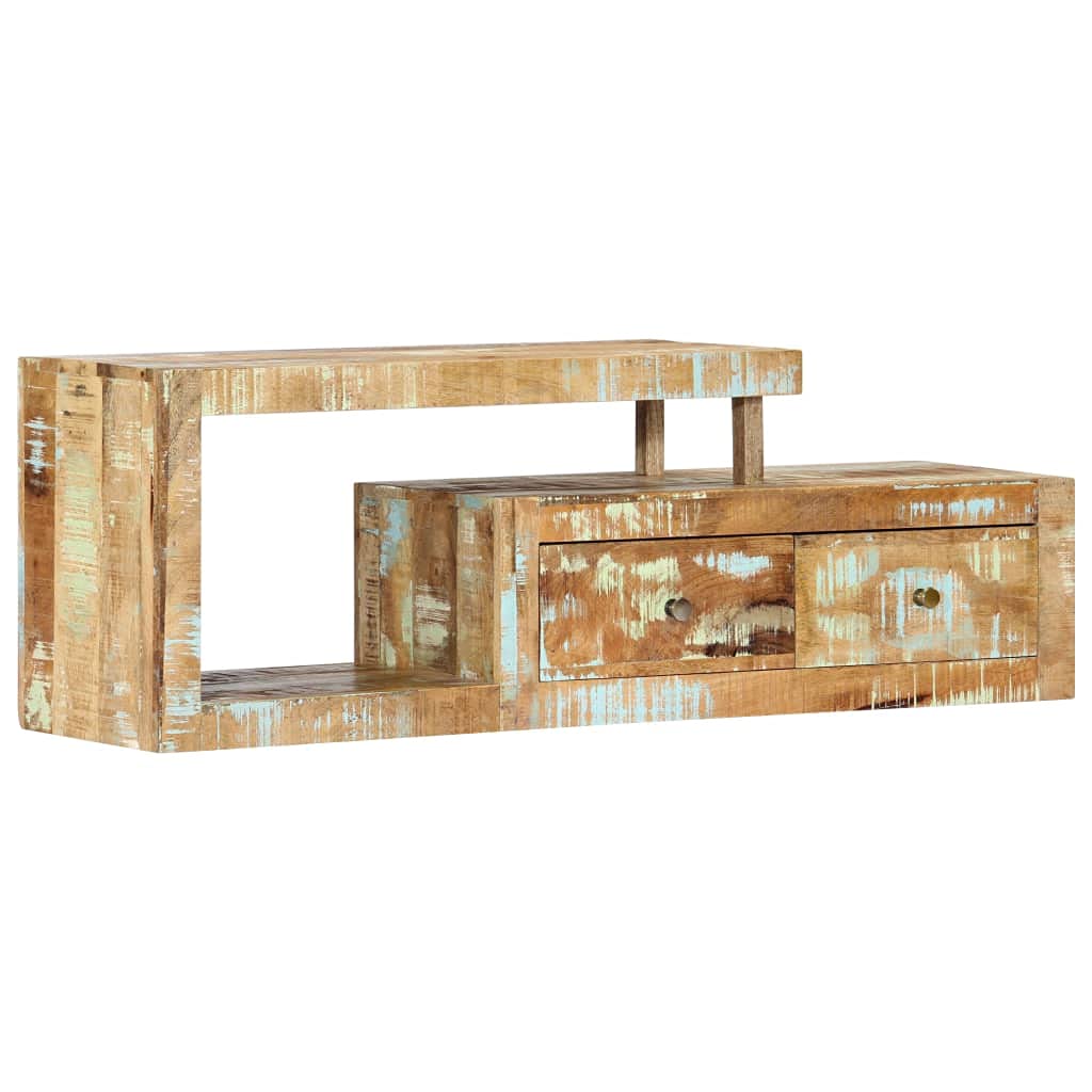 vidaXL Solid Reclaimed Wood TV Stand - Entertainment Center Cabinet with Storage for Living Room, Bedroom & Home Theater | Holds Plasma/LED TVs, Gaming Consoles & Media Devices