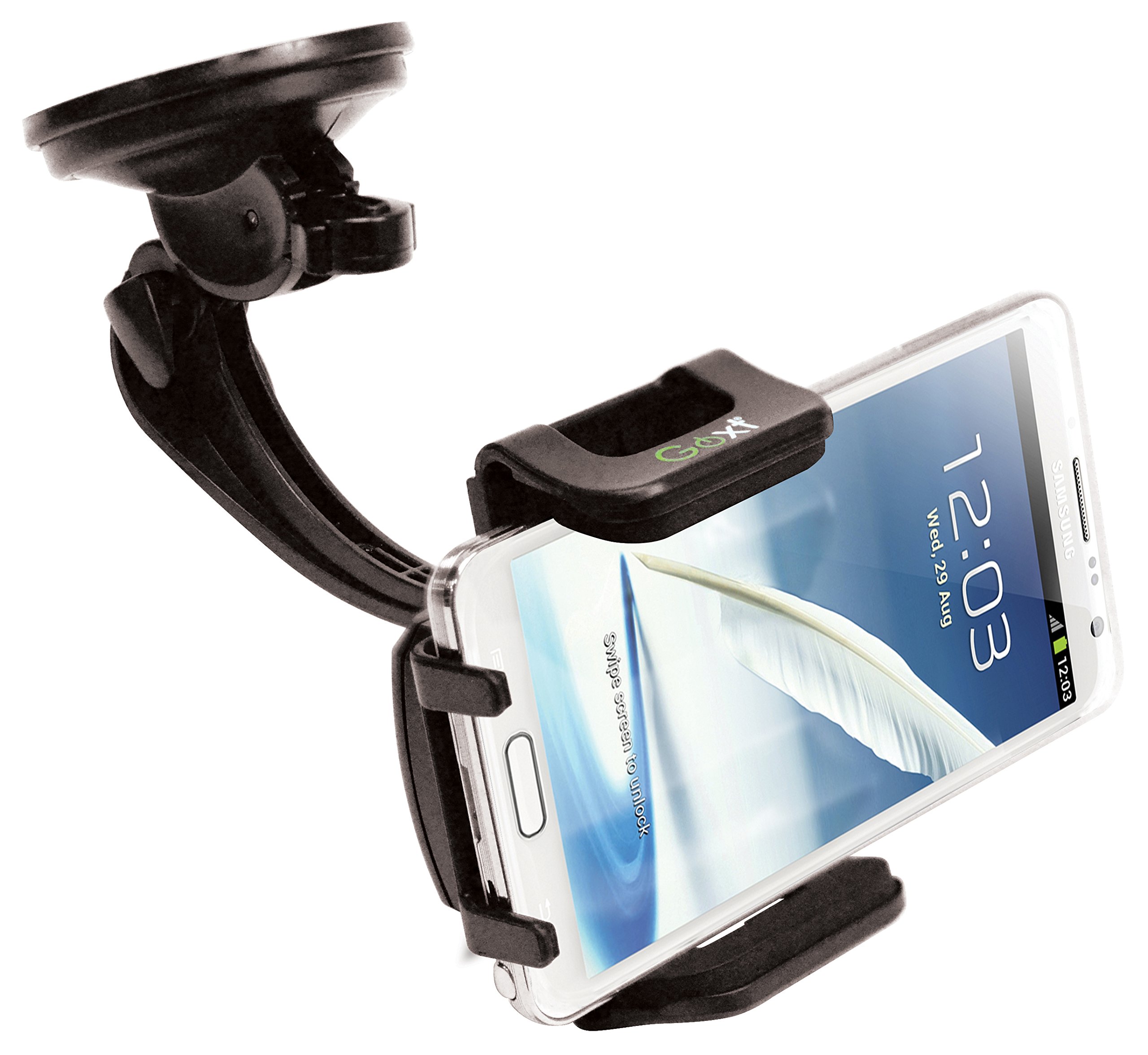 GOXT 23440 Phone Holder with Collapsible Mount - Universal Car Dashboard & Desk Stand for iPhone, Samsung, Smartphones
