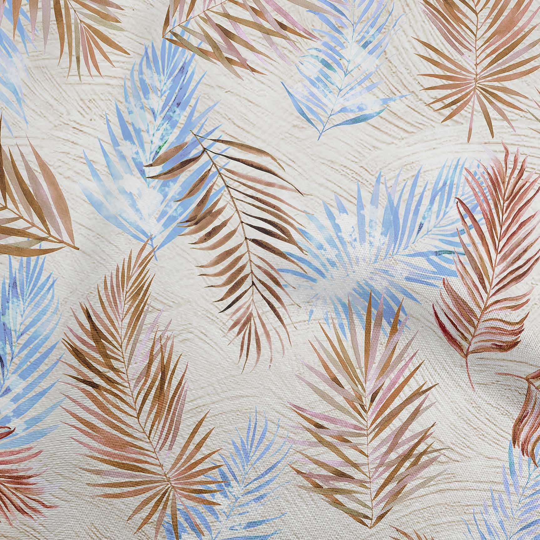 oneOone Cotton Cambric Brown Fabric with Tropical Leaf Print - 56 Inch Wide DIY Sewing Material for Clothing, Quilting & Home Decor | Premium Fabric by The Yard for Dressmaking, Crafts & Tropical-Themed Projects
