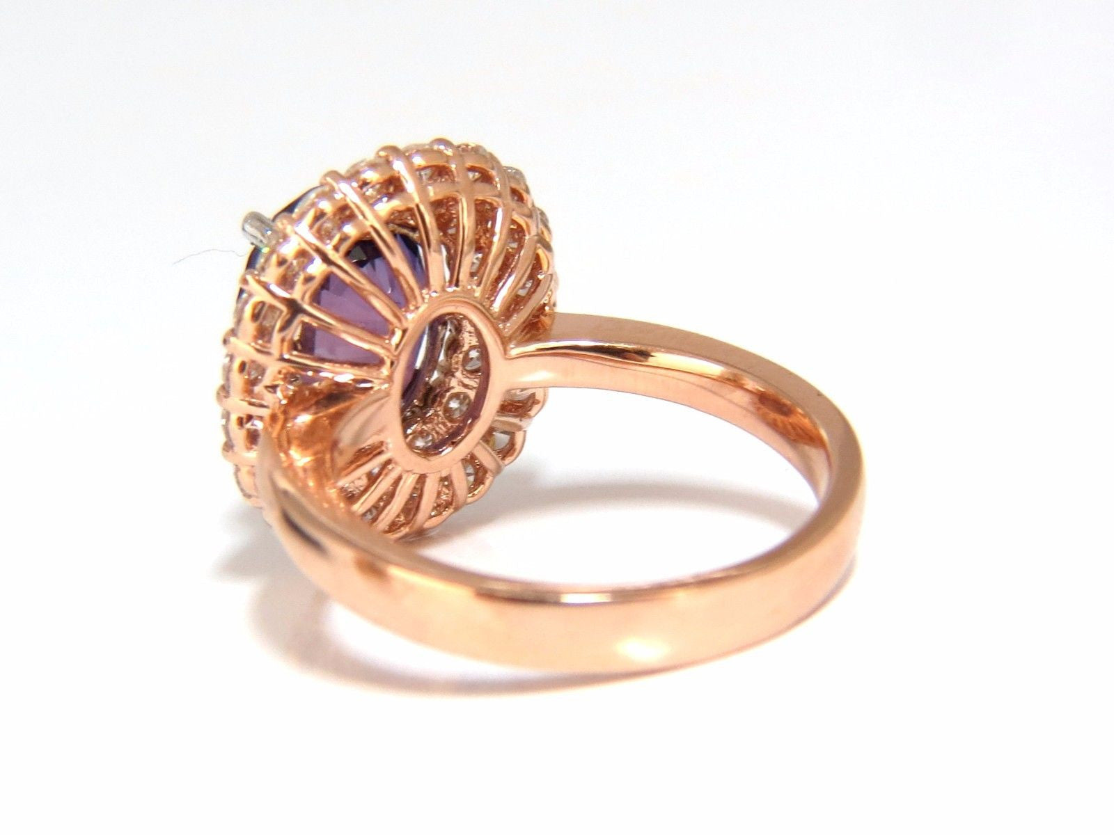 GIA Certified 6.41 Carat Natural Vivid Purple Sapphire Diamond Ring for Women | Elegant Engagement Wedding Gift | Perfect for Anniversary, Proposal & Special Occasions