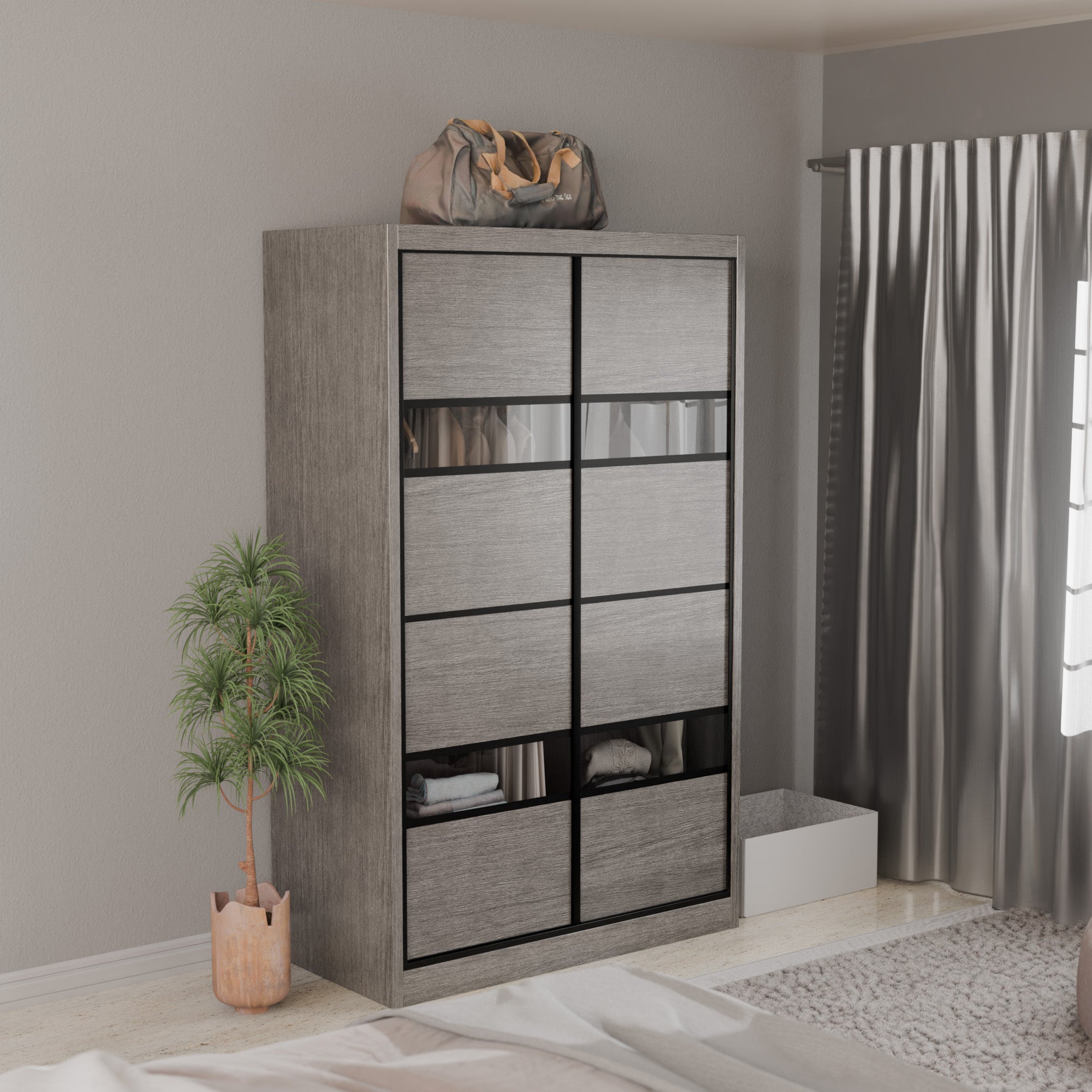 Josie Modular Wardrobe W05 - Customizable Closet Organizer System for Bedroom & Walk-in Closets | Space-Saving Storage Solution for Clothes, Shoes & Accessories