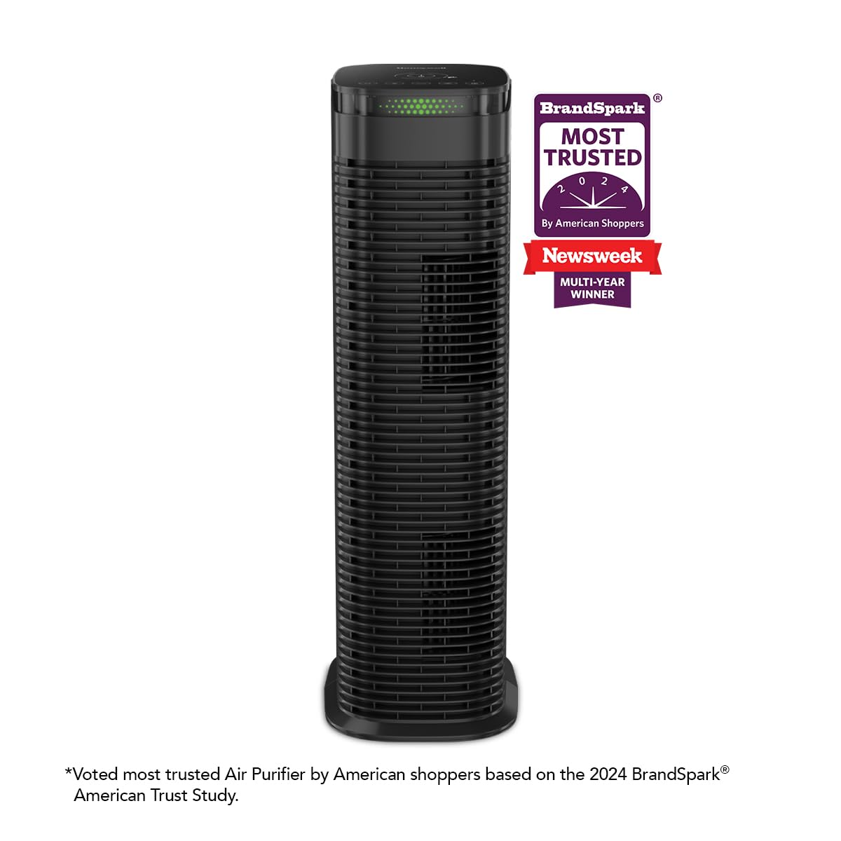 Honeywell InSight HEPA Air Purifier for Large Rooms up to 200 sq ft - Smart Air Quality Sensor, Auto Mode, Allergen & Dust Reduction - Ideal for Bedrooms, Living Rooms, Home Offices - Black HPA180B