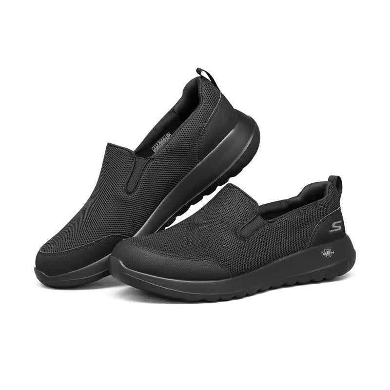GO WALK MAX Comfortable Slip-On Walking Shoes for Men & Women - Lightweight, Breathable & Supportive - Perfect for Travel, Work & Everyday Wear (216010/BBK)