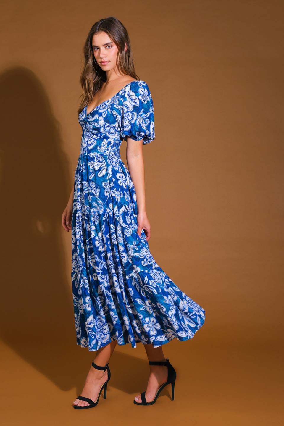Elegant Woven Midi Dress for Women - Flowy Summer Dress with Pockets - Perfect for Weddings, Parties & Office Wear