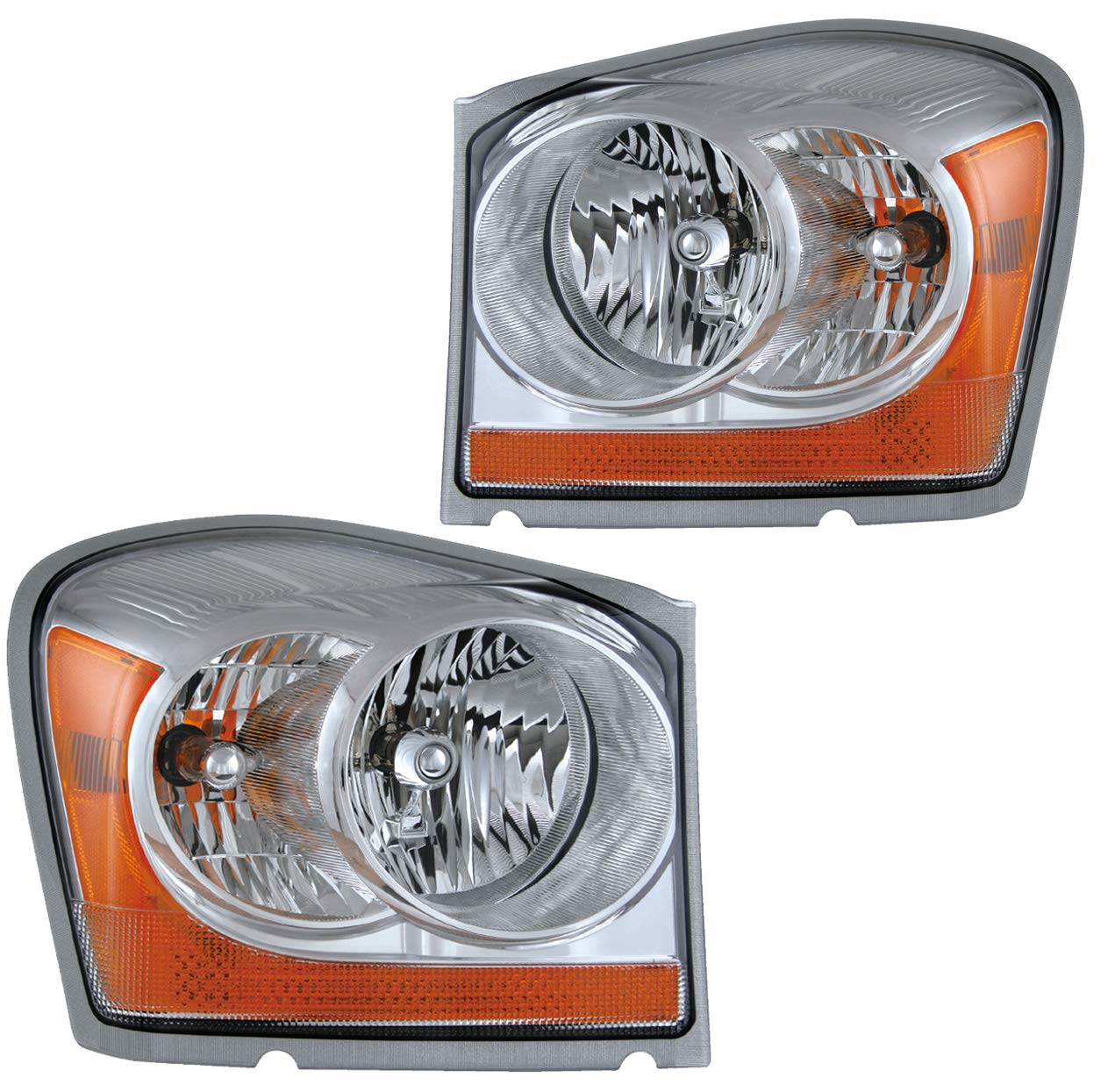 2006-2006 Dodge Durango Replacement Headlights Pair Set - Driver & Passenger Side LED Front Lamps for Improved Night Visibility | Perfect for Off-Roading, Night Driving & Car Upgrades