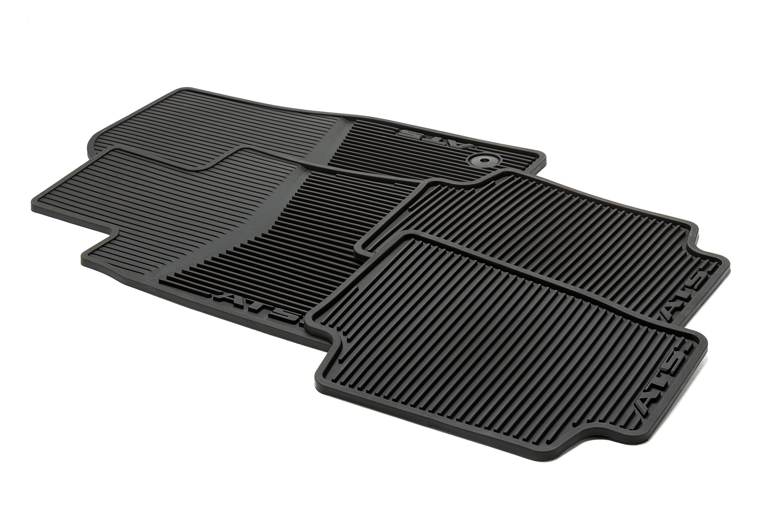 GM Accessories 22759927 All-Weather Front & Rear Floor Mats - Jet Black with ATS Logo - Perfect for Trucks, SUVs & Off-Road Vehicles