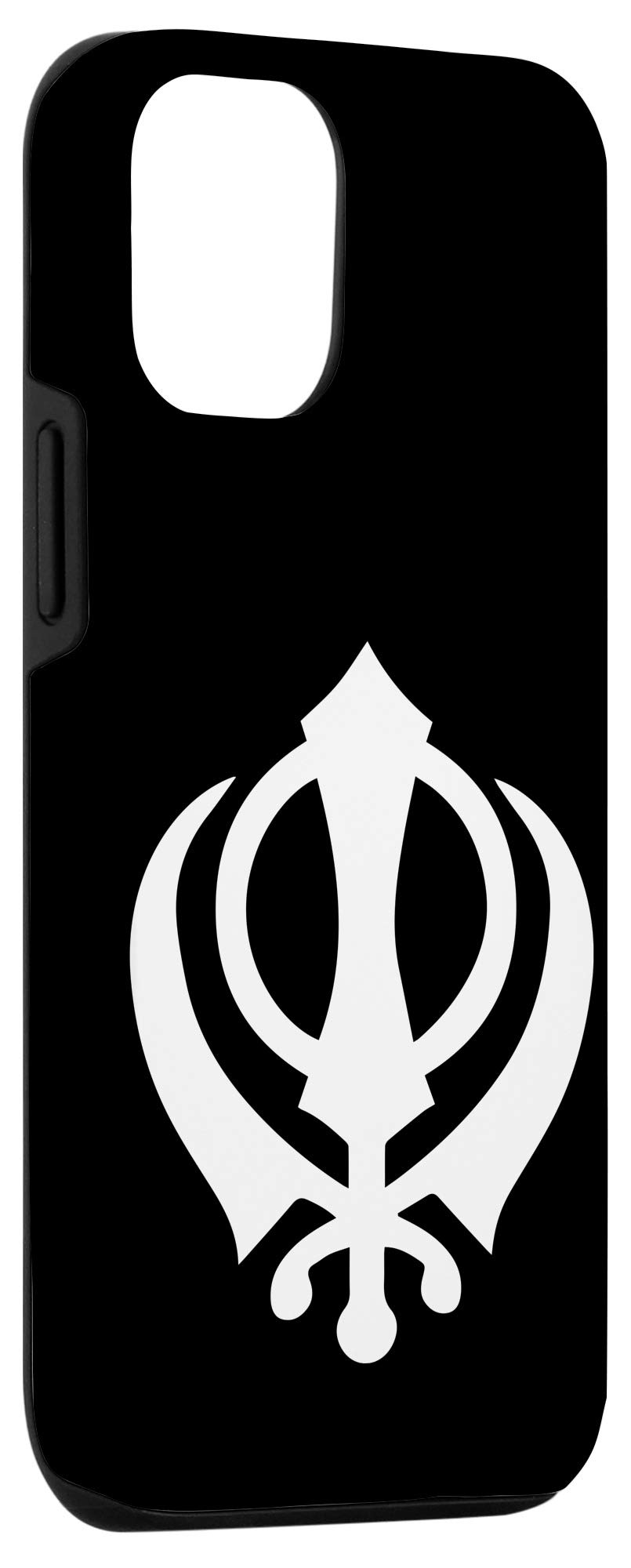 iPhone 12/12 Pro Case with Sikh Khanda & Chakkar Design - Religious Sikhism Symbol Protection Cover for Daily Use & Special Occasions