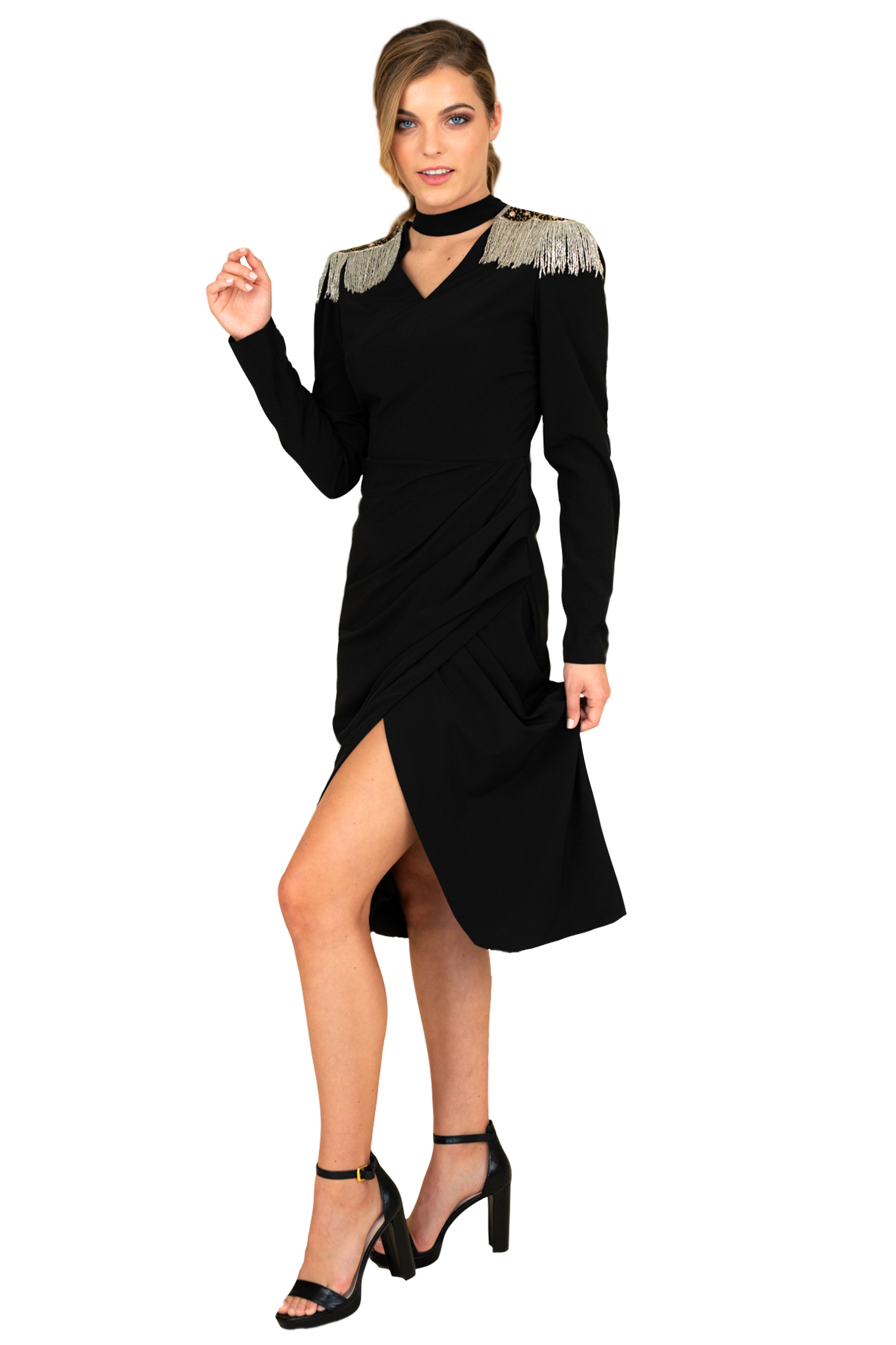 Elegant Black Cocktail Dress for Women - Perfect for Parties, Weddings & Evening Events