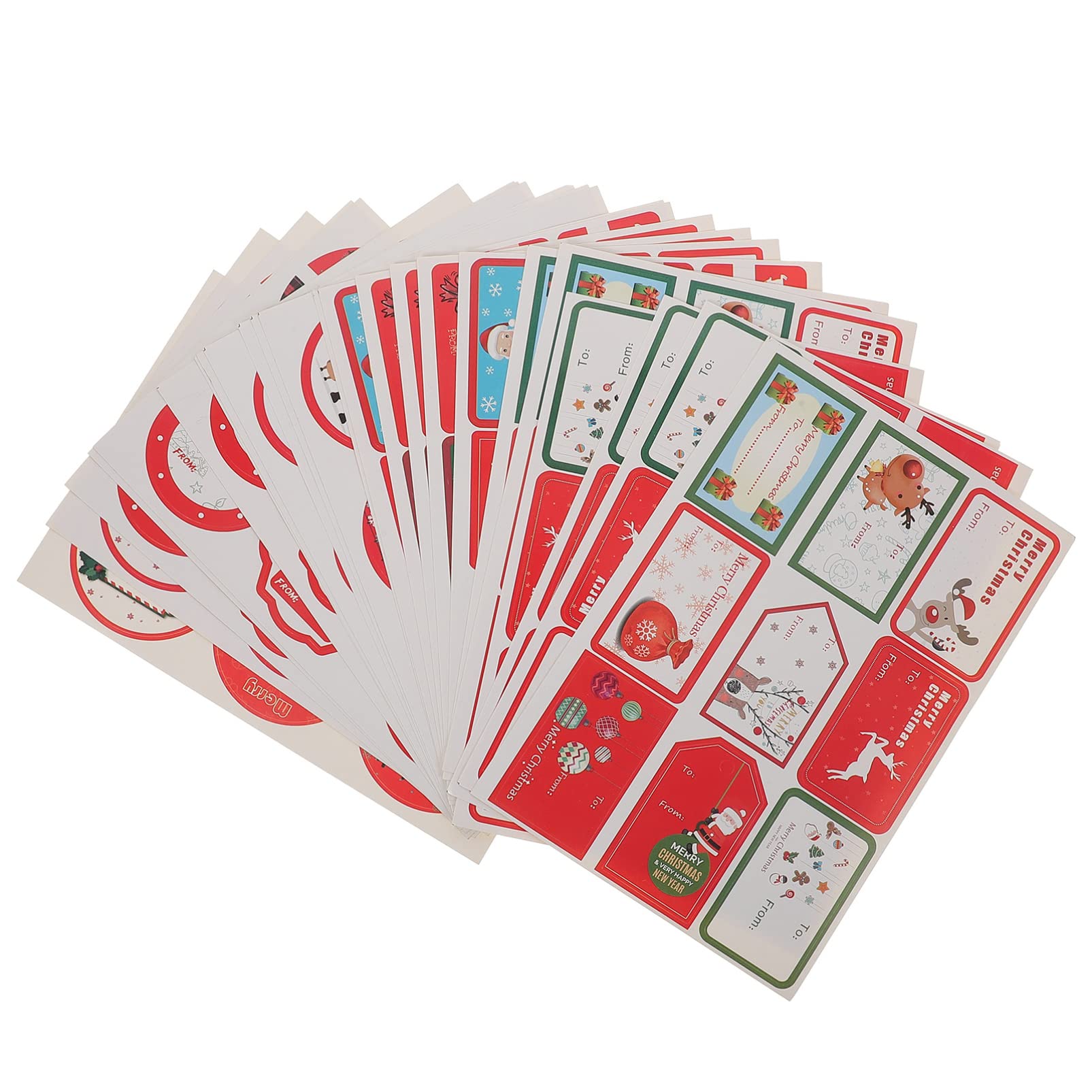 Festive Christmas Sealing Label Stickers - 24 Sheets Holiday Gift Stickers for Greeting Cards, Envelopes, Gift Bags & Wrapping Paper - Perfect for Christmas Decorations, Party Favors & DIY Crafts