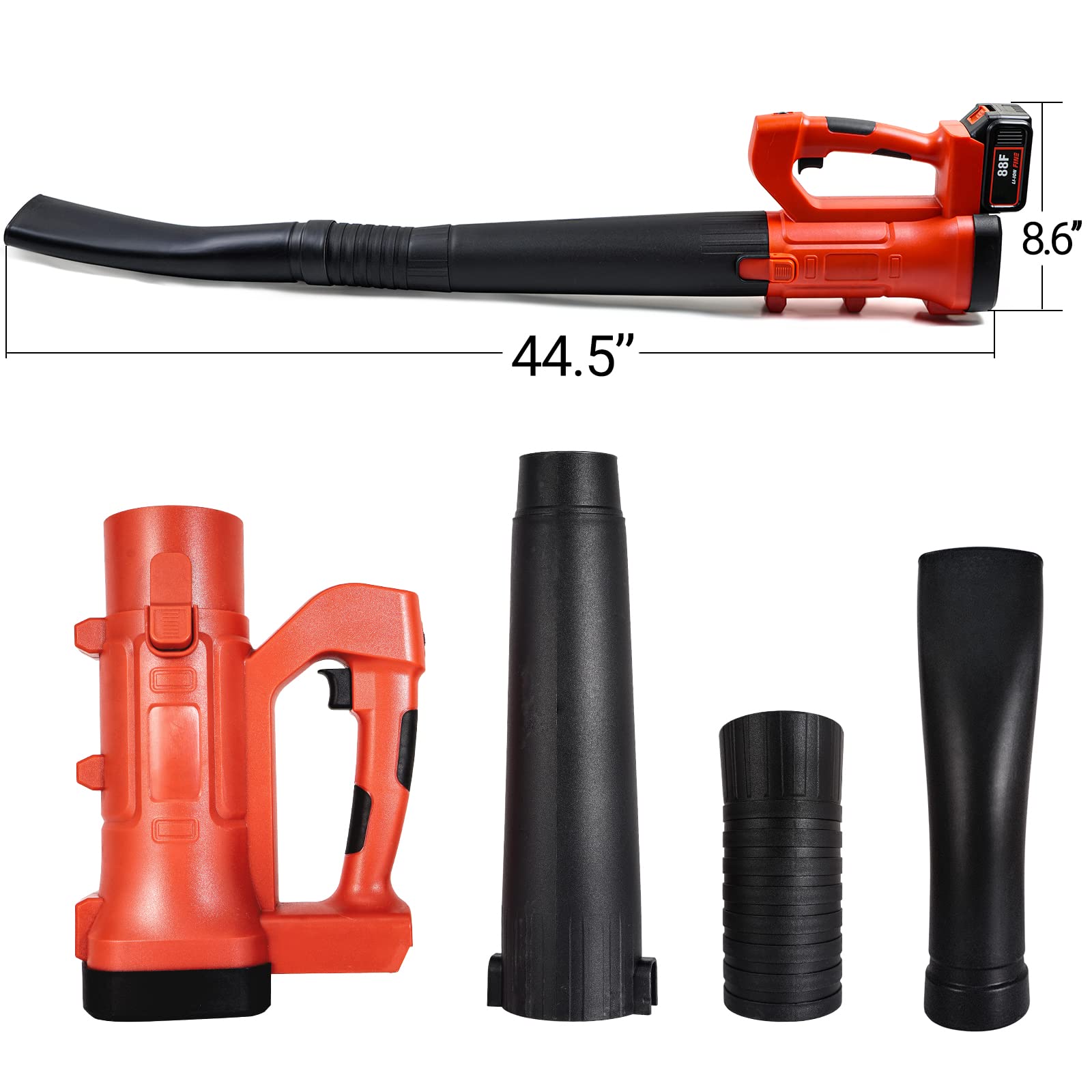 20V Cordless Leaf Blower with Battery & Charger - 17000RPM High Power ZXMT Electric Blower for Lawn Care, Snow Removal | Lightweight Battery-Powered Yard Tool for Home Garden Maintenance (Outdoor Cleaning Equipment)