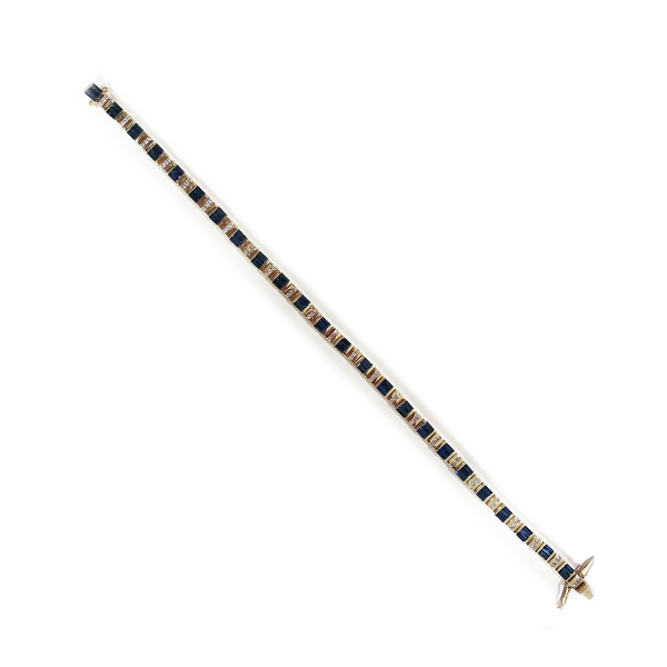 14K Yellow Gold Sapphire Bracelet for Women - Elegant Blue Gemstone Jewelry Gift for Birthday, Anniversary & Special Occasions