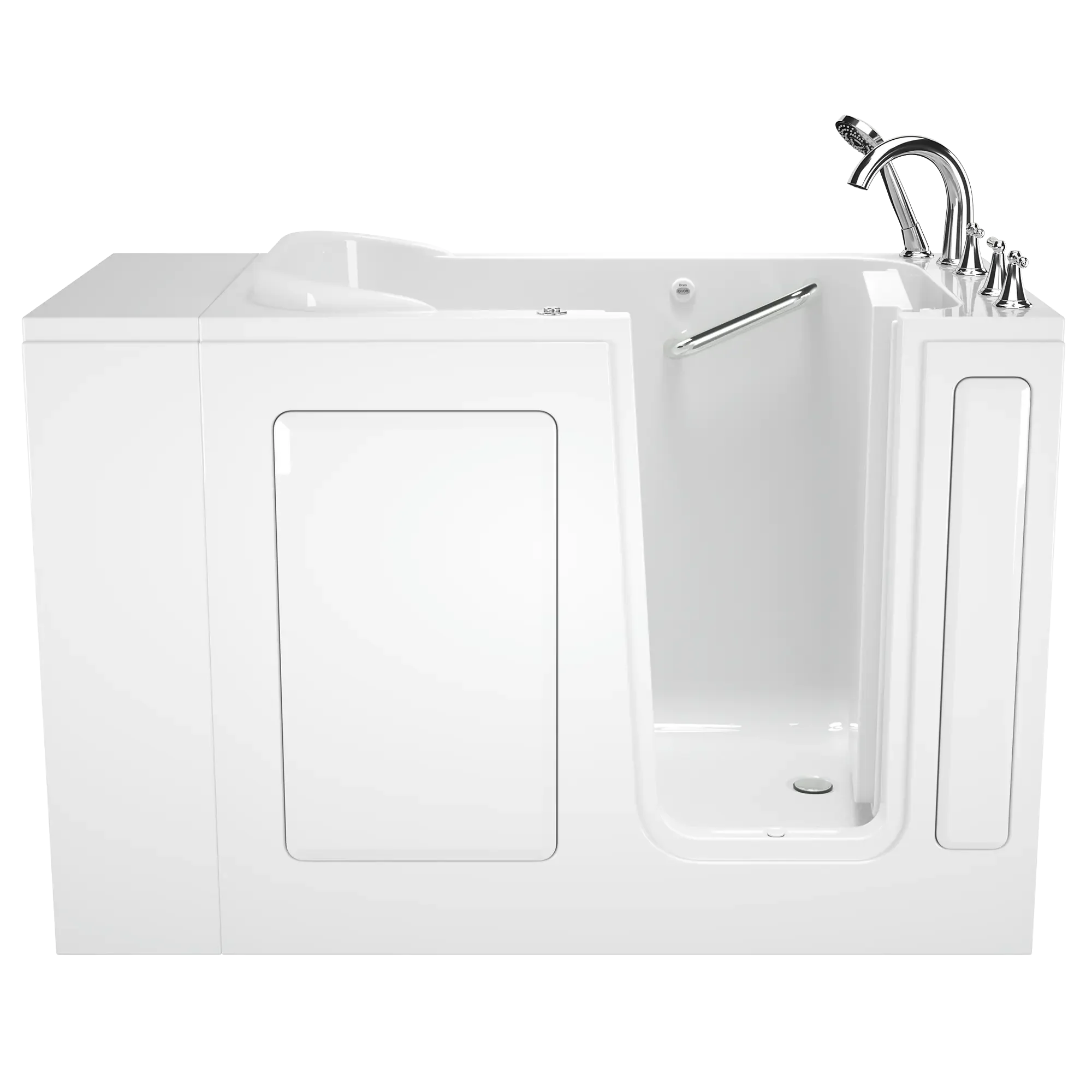 28x48 Inch Gelcoat Walk-In Bathtub with Whirlpool System - Right Hand Door & Drain - Ideal for Elderly & Accessible Bathing