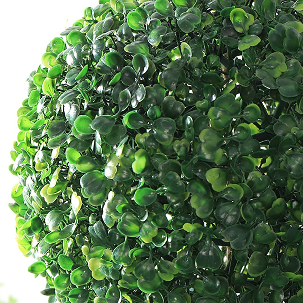 Artificial Boxwood Topiary Ball - Faux Greenery Decorative Hanging Plant for Indoor & Outdoor - Perfect for Backyard, Balcony, Garden, Wedding & Home Decor - Adds Elegance to Parties, Events and Living Spaces