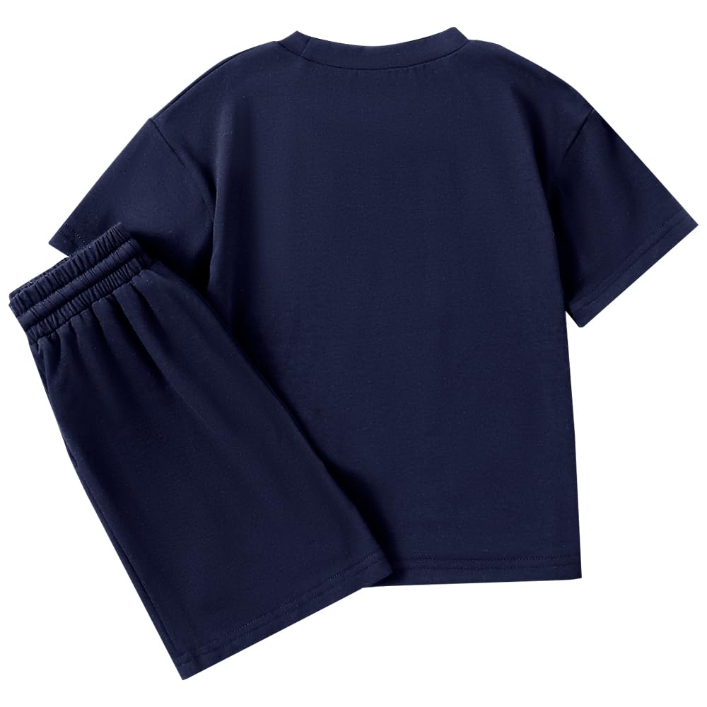 Boys Summer Outfits 2-Piece Set - Cartoon T-Shirt & Shorts for Toddlers - Playtime & Outdoor Fun