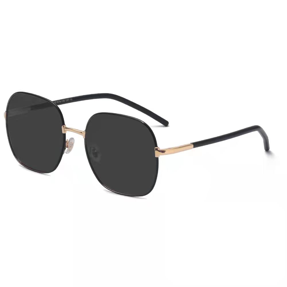 Stylish Round Frame Sunglasses for Women & Men - Gold Frame with Gray Lens - Perfect for Outdoor Activities, Beach, Driving & Fashion Accessories