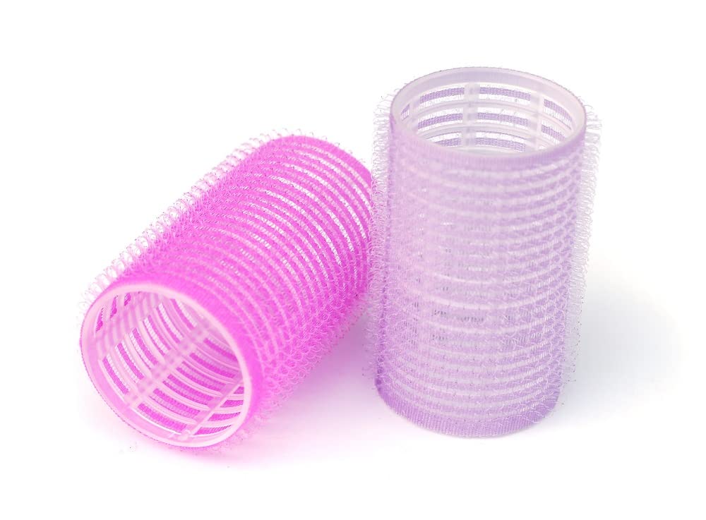 Basicare Self-Holding Hair Rollers Set - Large Size Salon Quality Hair Curlers for DIY Styling & Professional Use (Pack of 4) | Perfect for Beach Waves, Volume Boost & Home Hairdressing