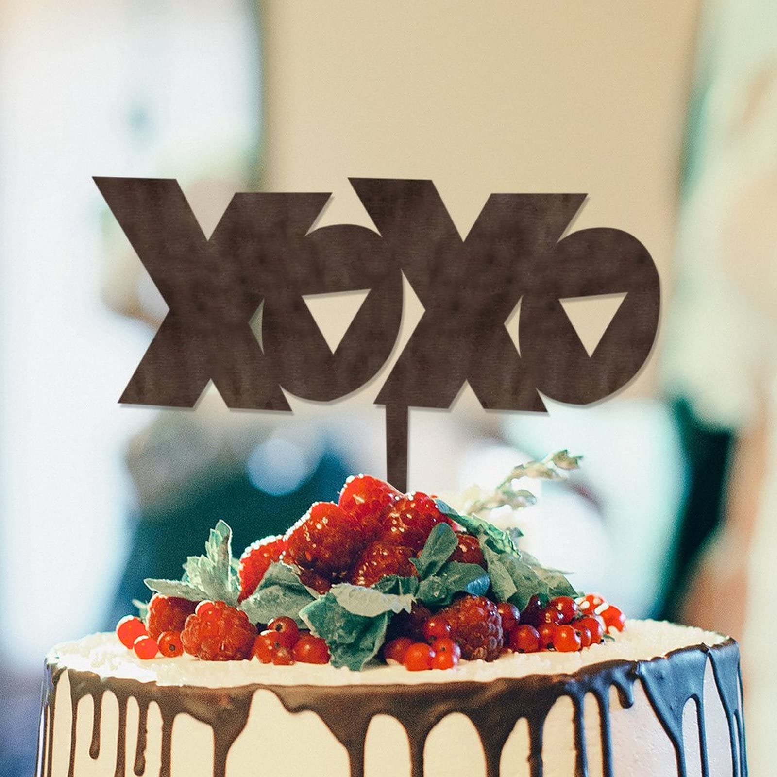 Custom Wooden Wedding Cake Topper - Rustic Bride & Groom Last Name Ring with Funny Love Quotes - Perfect for Anniversary, Wedding Cakes & Romantic Celebrations