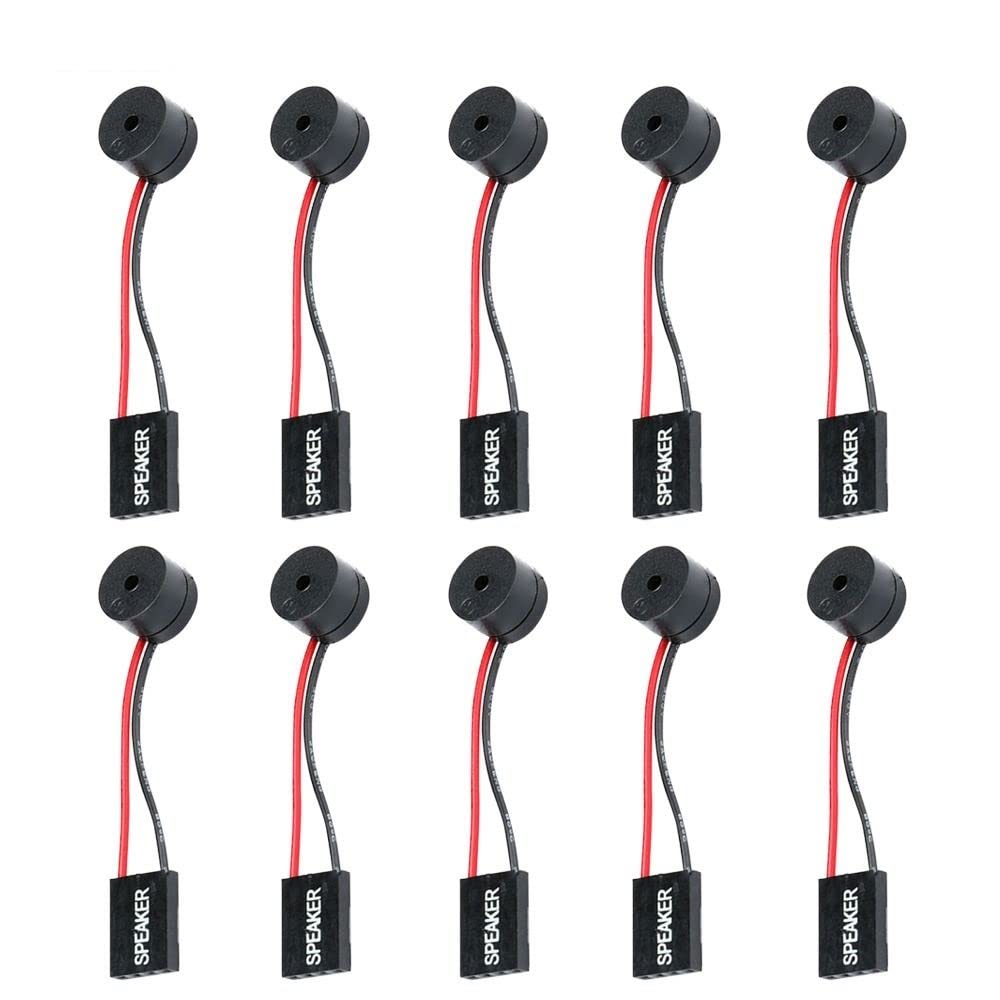 10pcs PC Case Mini Speakers - Onboard Buzzer Alarm Beep Sound Module for Computer Motherboard | DIY PC Build & Repair Accessories for Gaming Rigs and Workstations