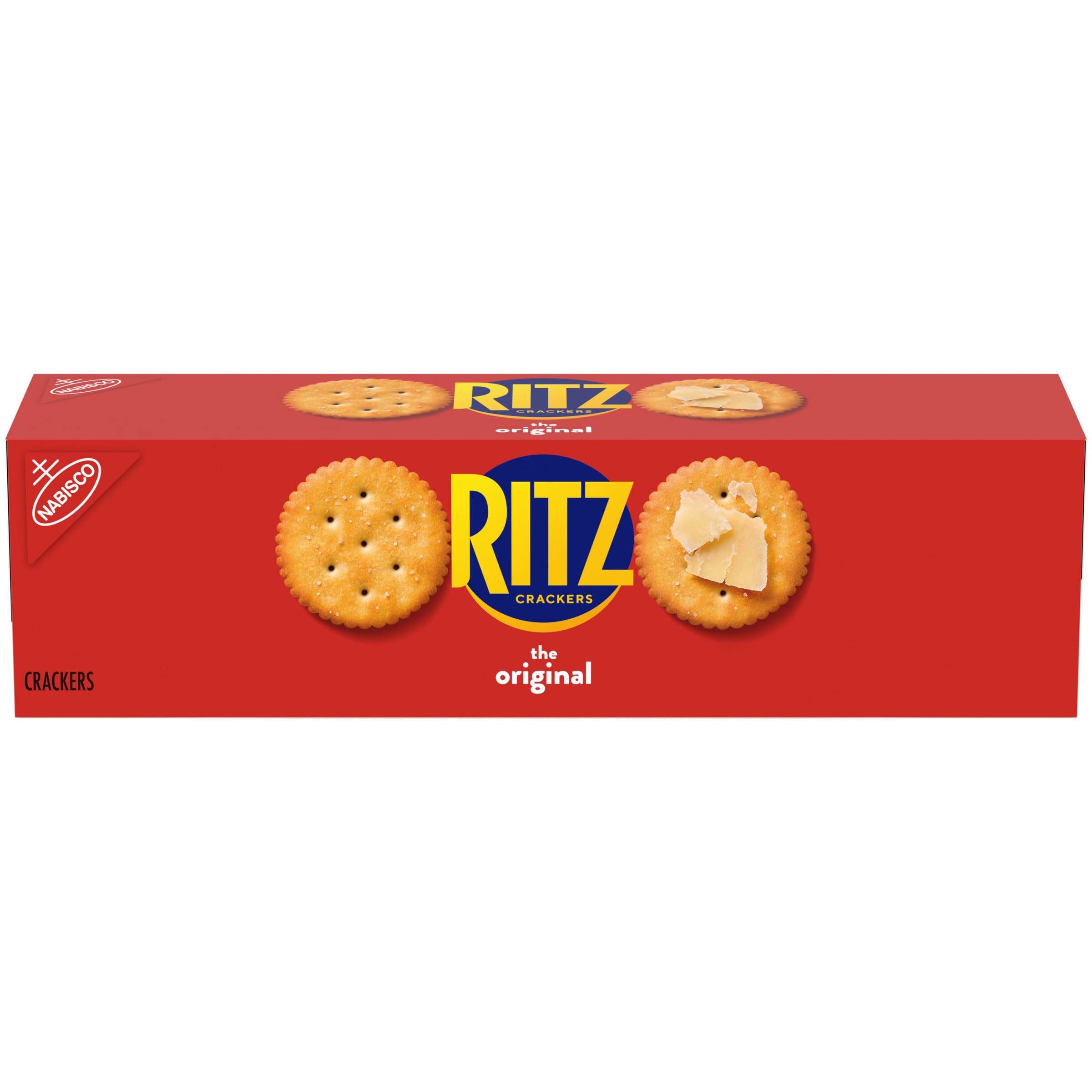 RITZ Original Crackers - Delicious Snacks for Kids & Adults - Perfect for Lunch Boxes, Parties & On-the-Go - 3.4 oz Pack (Great with Cheese, Dips & Charcuterie Boards)