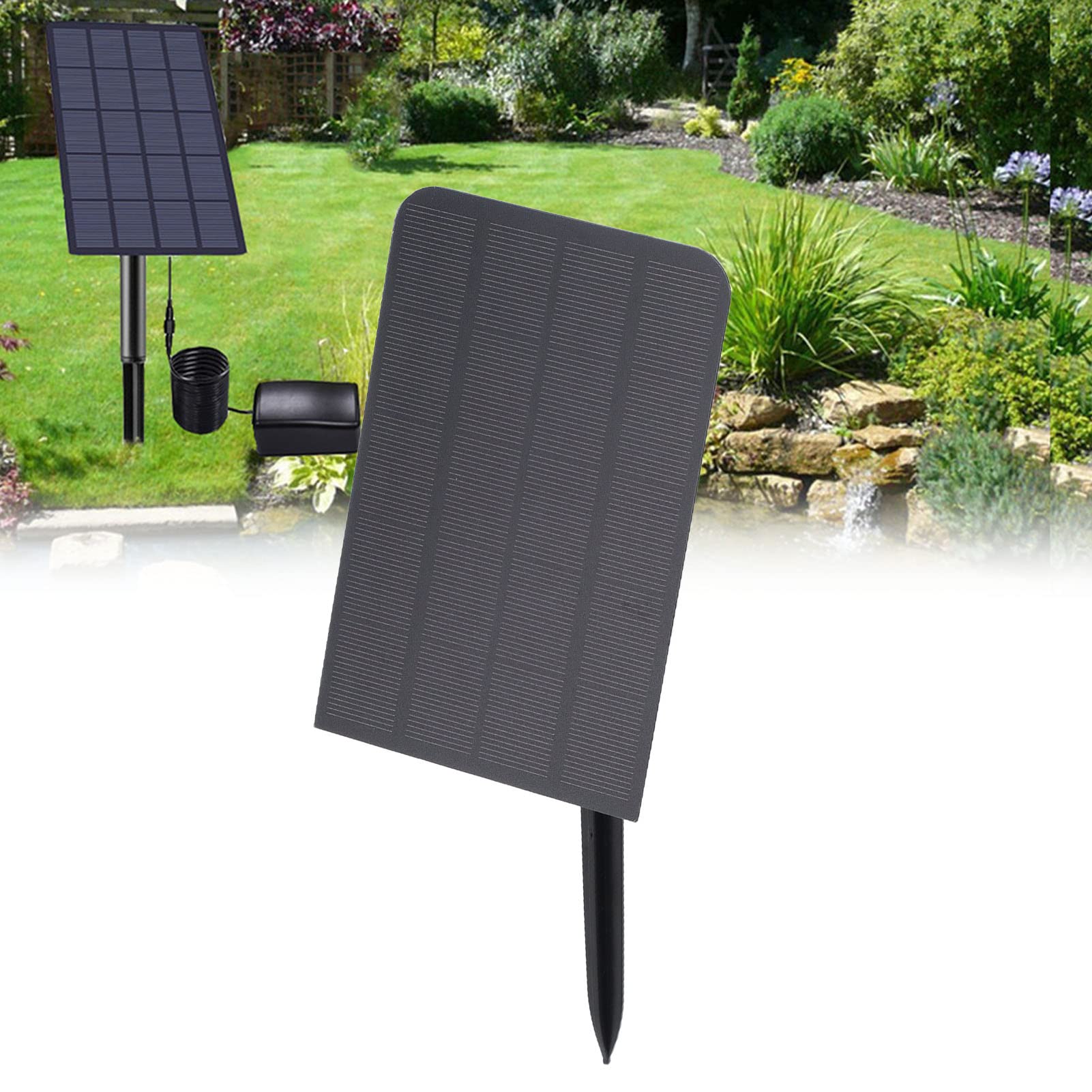 Solar Air Pump for Aquarium - Large Volume Low Noise Fish Tank Oxygen Pump Kit DC 6V 2W - Perfect for Freshwater/Saltwater Tanks, Pond Aeration & Hydroponic Systems