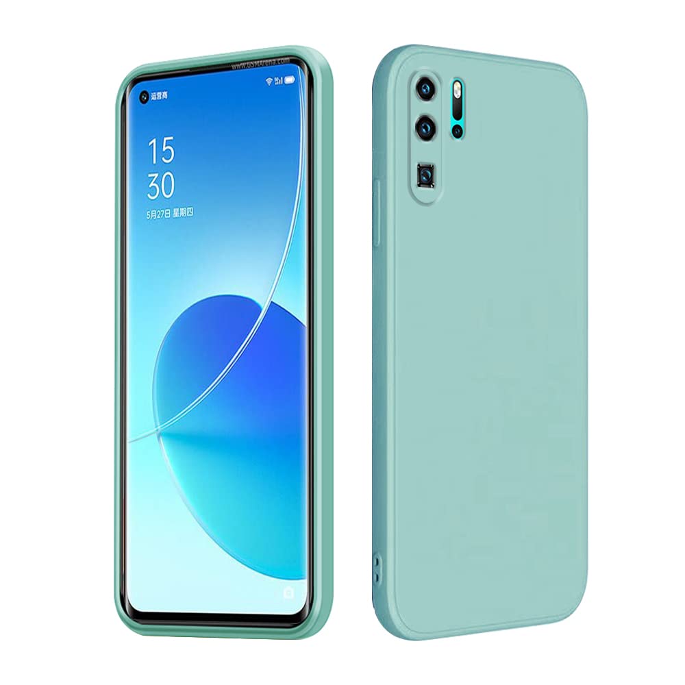 Huawei P30 Pro Case, Ultra Slim Silicone TPU Phone Cover - Shockproof, Anti-Scratch, Square Edge Protective Case for Huawei P30 Pro (Light Cyan) - Perfect for Daily Use, Travel & Outdoor Activities