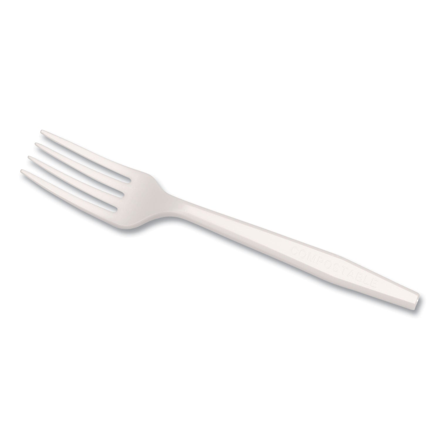AmerCareRoyal® Heavyweight CPLA Cutlery - 1000 White Plastic Forks per Carton | Eco-Friendly Disposable Utensils for Parties, Catering & Picnics