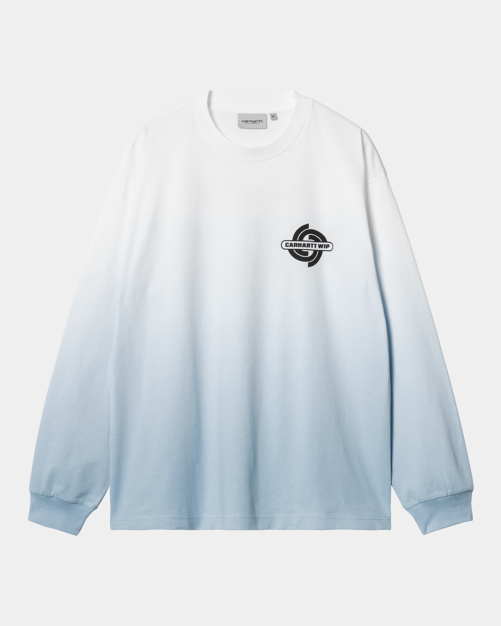 Premium Lightweight Long Sleeve T-Shirt for Men & Women - Soft Breathable Cotton Blend (White/Bluebird) - Perfect for Workouts, Casual Wear & Outdoor Activities