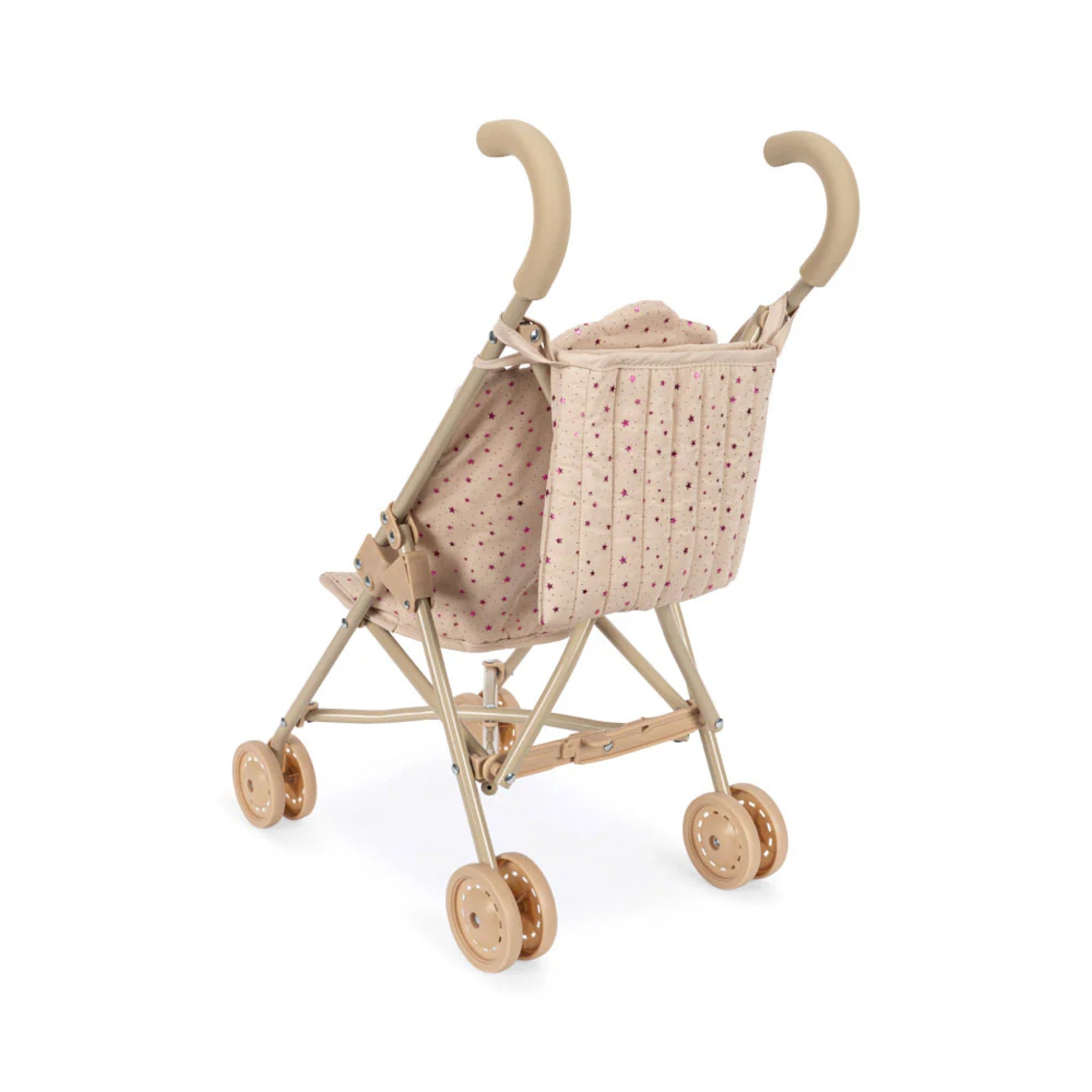 KONGES SLØJD Tulle Doll Stroller Toy for Kids - Fairy Etoile Sangria Pink Pretend Play Stroller for Baby Dolls | Perfect for Imaginative Play, Birthday Gifts & Toddler Role-Playing Games