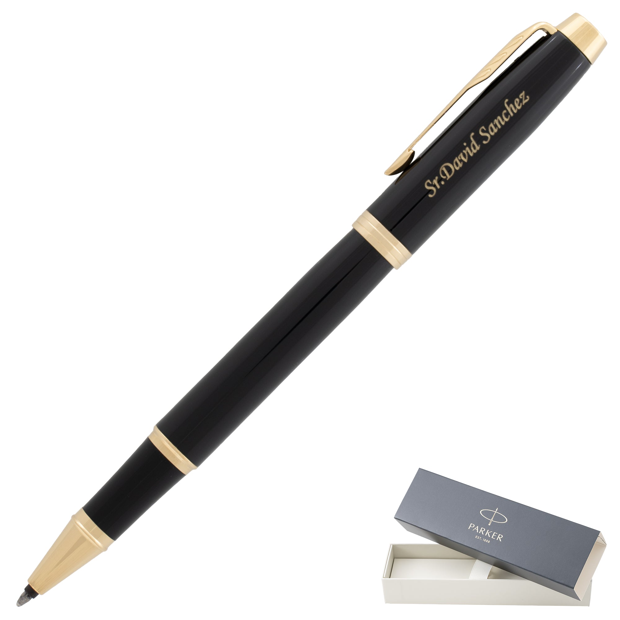 Parker IM Black Gold Rollerball Pen - Premium Writing Instrument for Business, Gifts & Everyday Use - Smooth Ink Flow for Professional Signatures & Note Taking