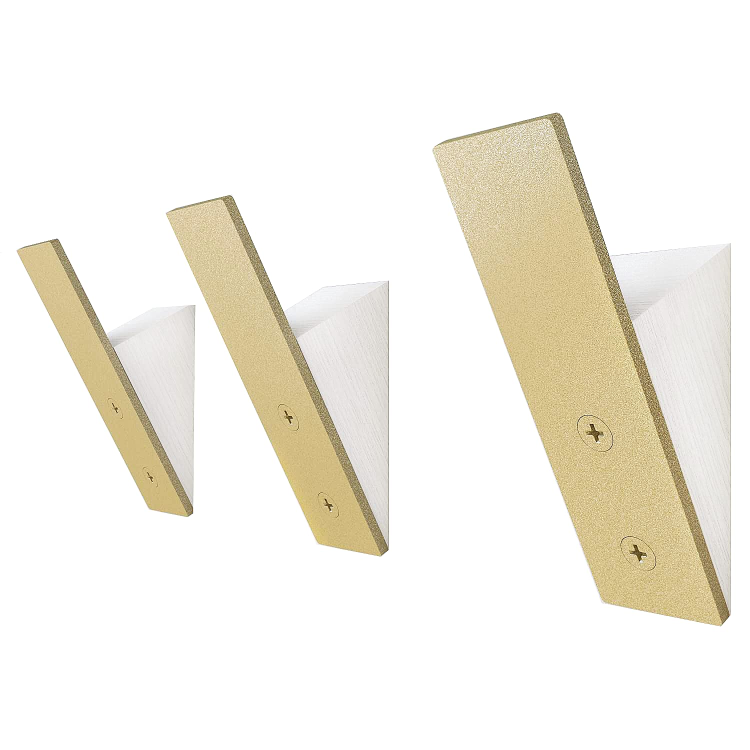 Gold Wall Coat Hat Hanger - 3 Pack Brass Bath Robe Towel Hooks - Rustic Bathroom Decor Accessories - Perfect for Bathroom, Bedroom & Entryway Organization