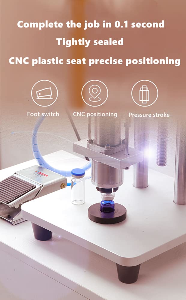 Pneumatic Vial Capper Machine - 20mm Oral Liquid Sealing & Aluminum-Plastic Cap Crimping Equipment for Medical Bottles | Pharmaceutical Lab, Pharmacy & Production Line Use