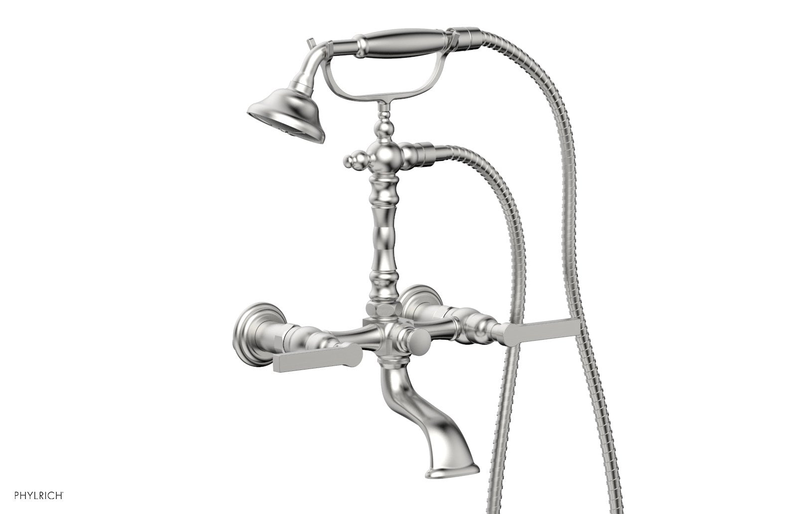 HEX MODERN K2393 21 Exposed Tub & Hand Shower with Lever Handle - Chrome Finish Bathroom Fixture for Modern Home Renovation | Perfect for Master Bath, Guest Bath & Spa-Like Shower Experience