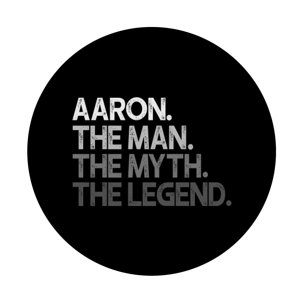 Aaron Gift: The Man Myth Legend PopSockets Adhesive PopGrip - Perfect Phone Grip for Everyday Use, Commuting & Travel