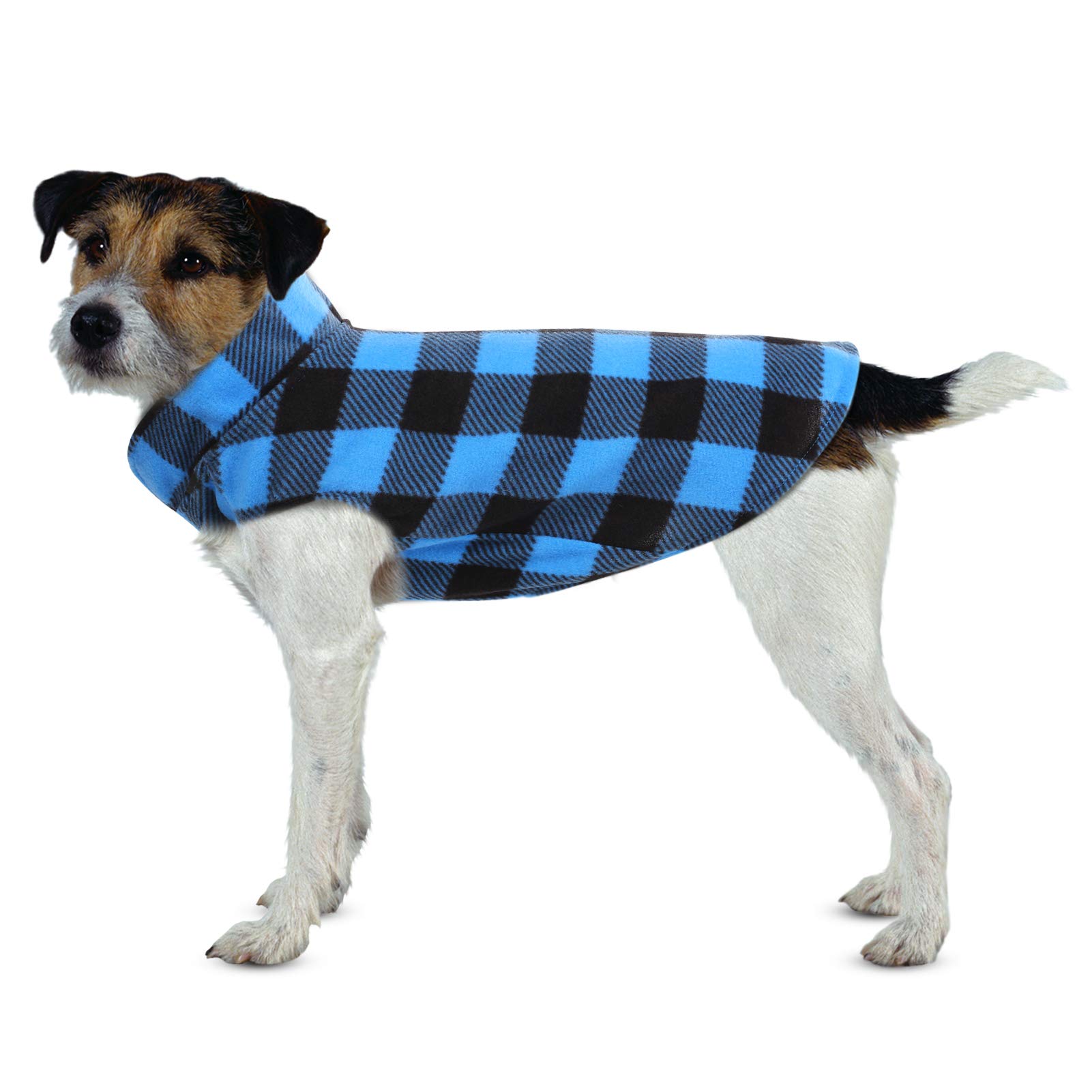 ASENKU Reversible Plaid Dog Shirt & Sweater Vest - Pet Apparel for Small, Medium & Large Dogs - Blue, Size M - Cozy Outfit for Walking, Travel & Outdoor Adventures