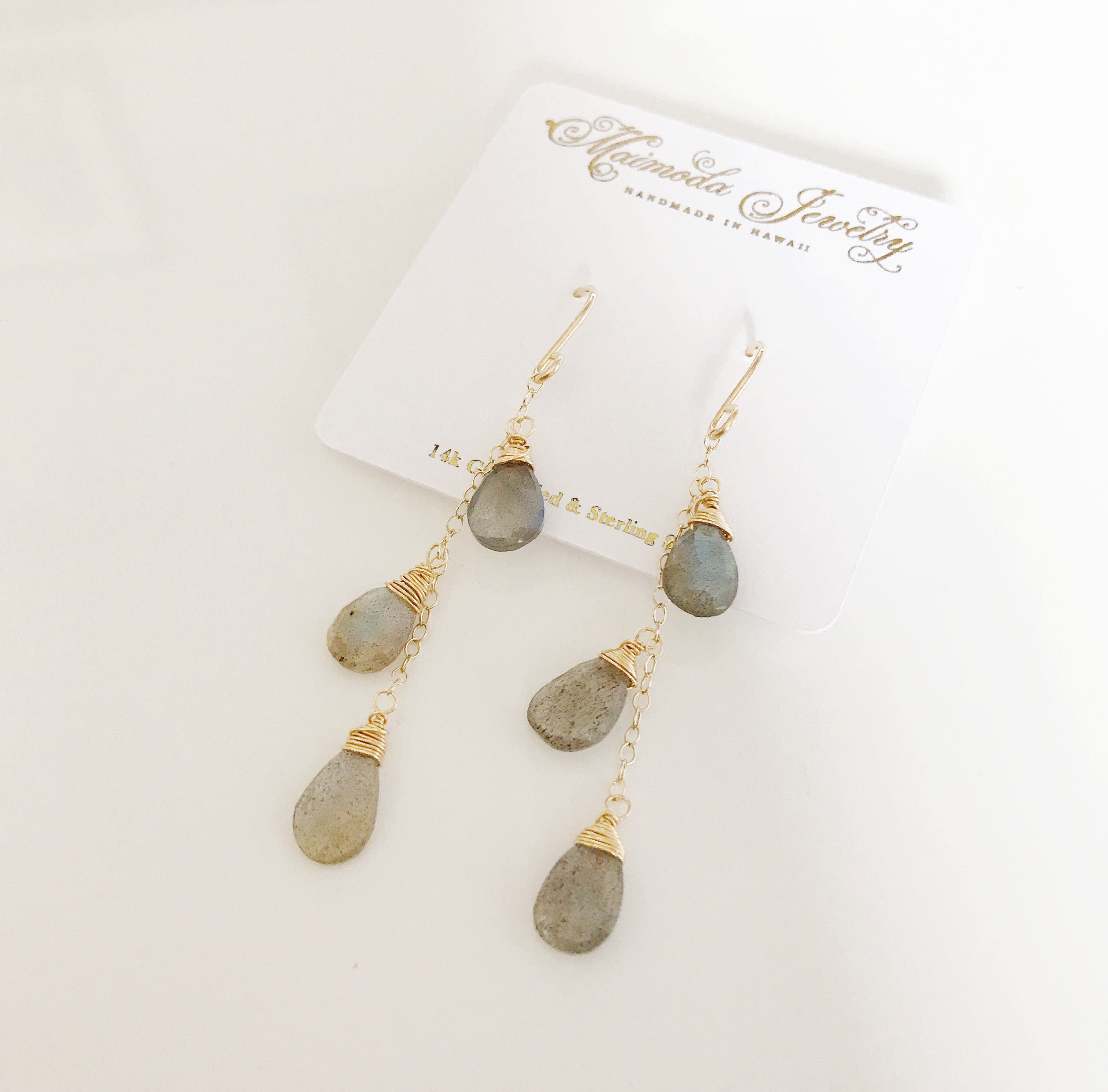 Labradorite Earrings for Women - Elegant Adele Style (E267) | Perfect for Parties, Weddings & Everyday Wear