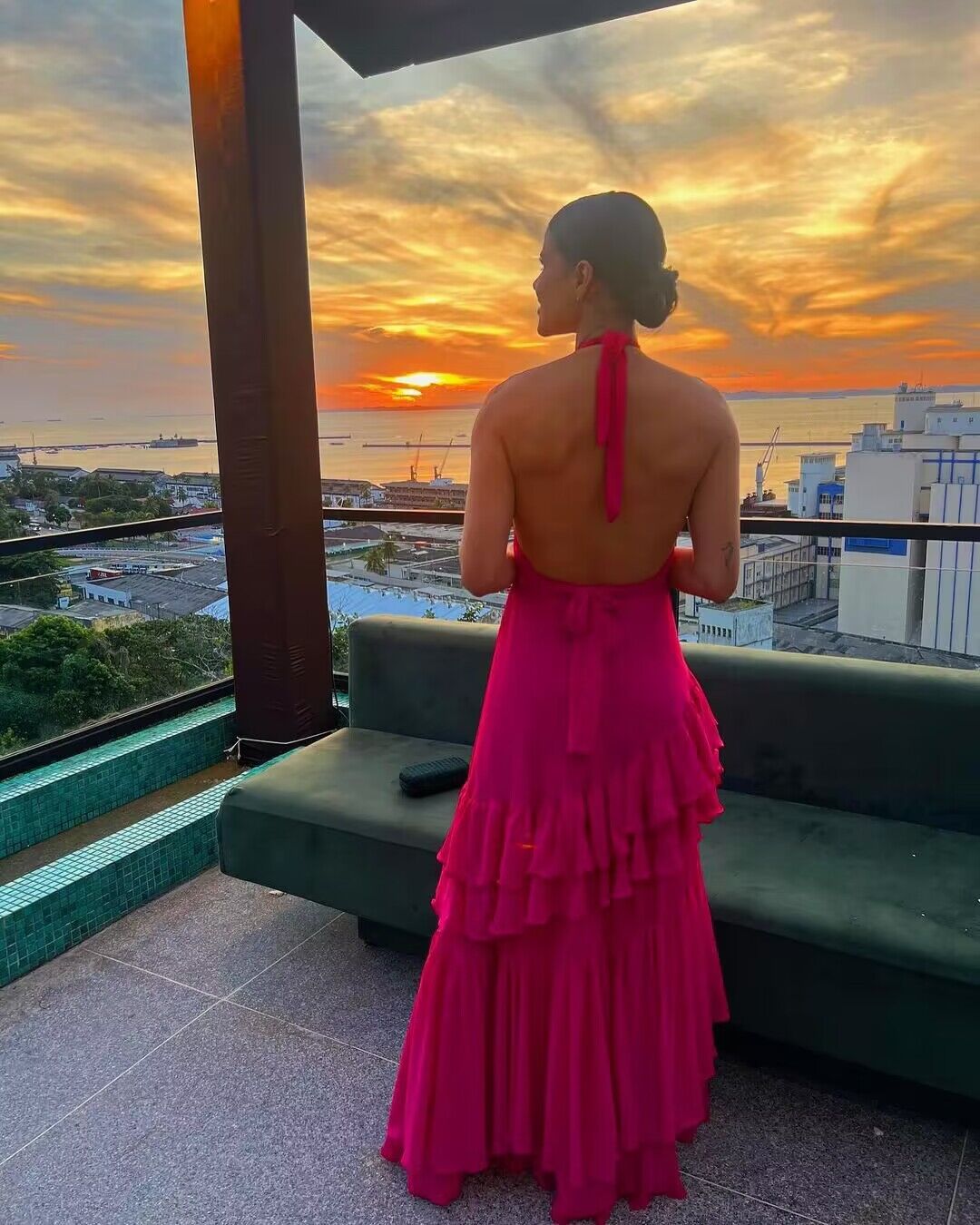 Elegant Hot Pink A-Line Ruffled Long Prom Dress J2805 - Perfect for Homecoming, Formal Dances & Special Occasions