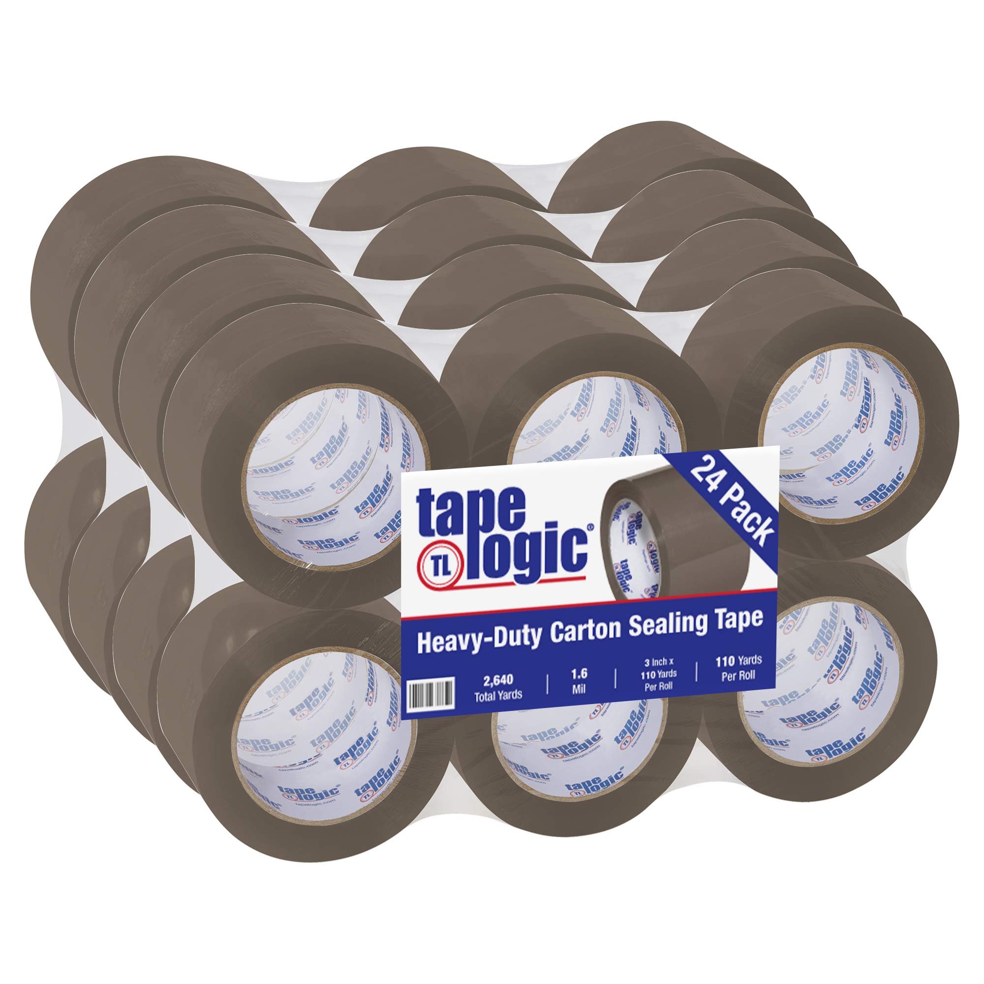 **Aviditi Tape Logic 3 Inch x 110 Yard 1.6 Mil Tan Heavy Duty Hot Melt Packing Tape - 24 Pack for Secure Shipping, Moving & Storage - Ideal for Home, Office & Warehouse Use**