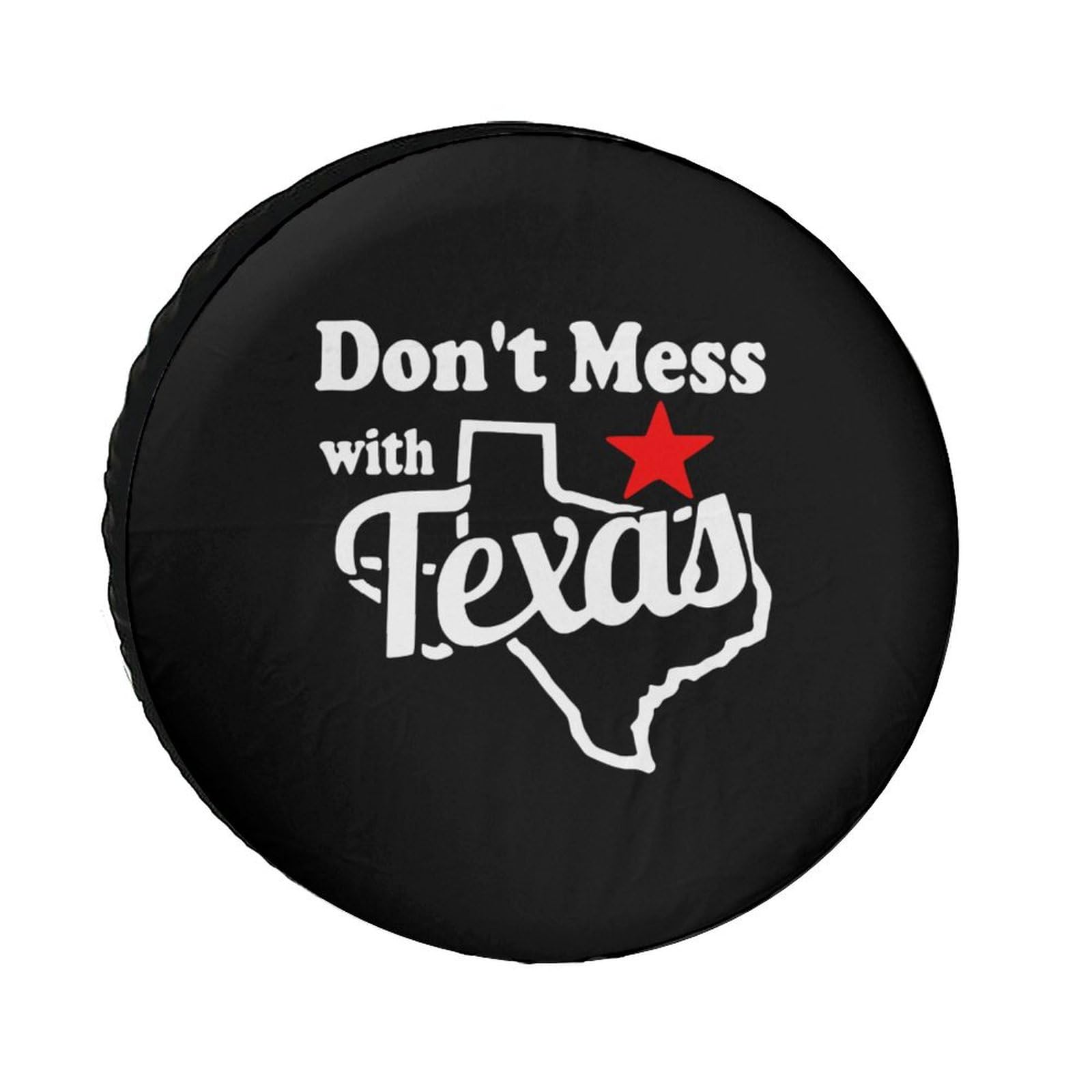 Funny 'Don't Mess with Texas' Spare Tire Cover - 30 Inch Waterproof Sun Protection Wheel Cover for Jeep, Truck & SUV - Perfect for Road Trips & Off-Road Adventures