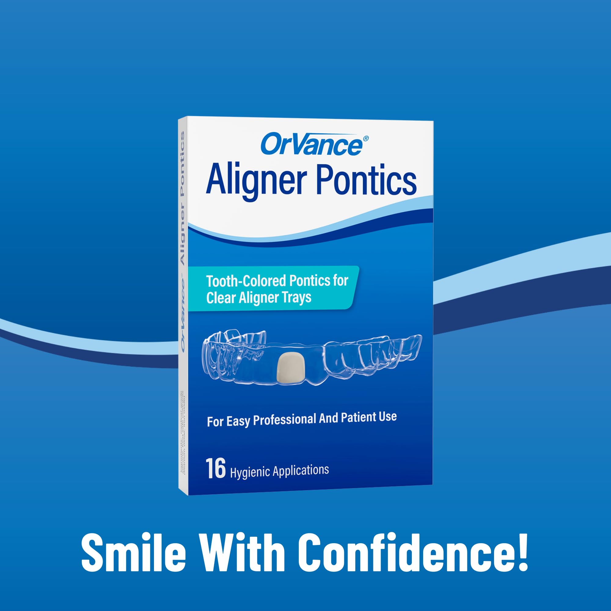 Aligner Pontics - 16 Count Temporary Tooth Replacement for Invisalign & Retainers | Perfect for Orthodontic Treatment & Smile Confidence | Ideal for Gaps During Dental Procedures