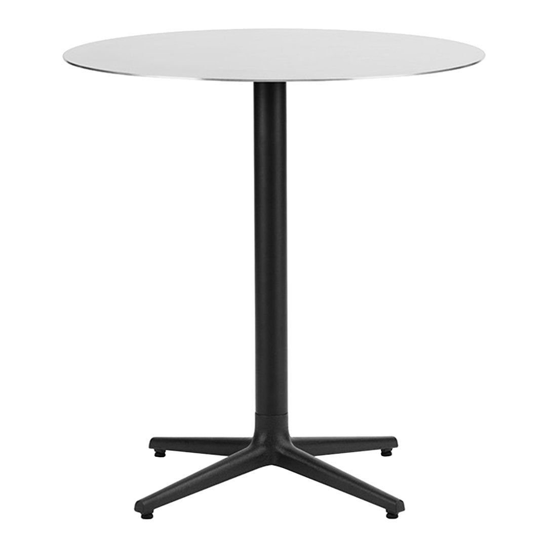 Round Outdoor Cafe Table - Aluminum All-Weather Patio Bistro Set for Garden, Deck, Poolside & Restaurant Dining - Commercial Grade Rust-Proof Design