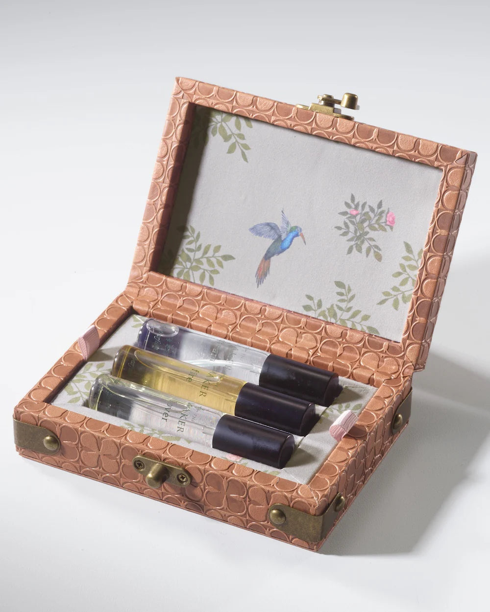 The Maker Travel Perfume Embossed Trunk - Empty Refillable Perfume Bottle for Women & Men | Perfect for Travel, Gym, Office & Everyday Use
