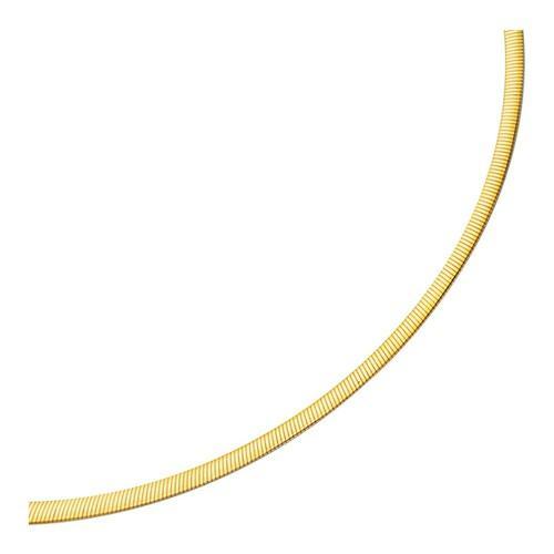 14K Two-Tone Gold Reversible Omega Necklace 4.0mm - 18