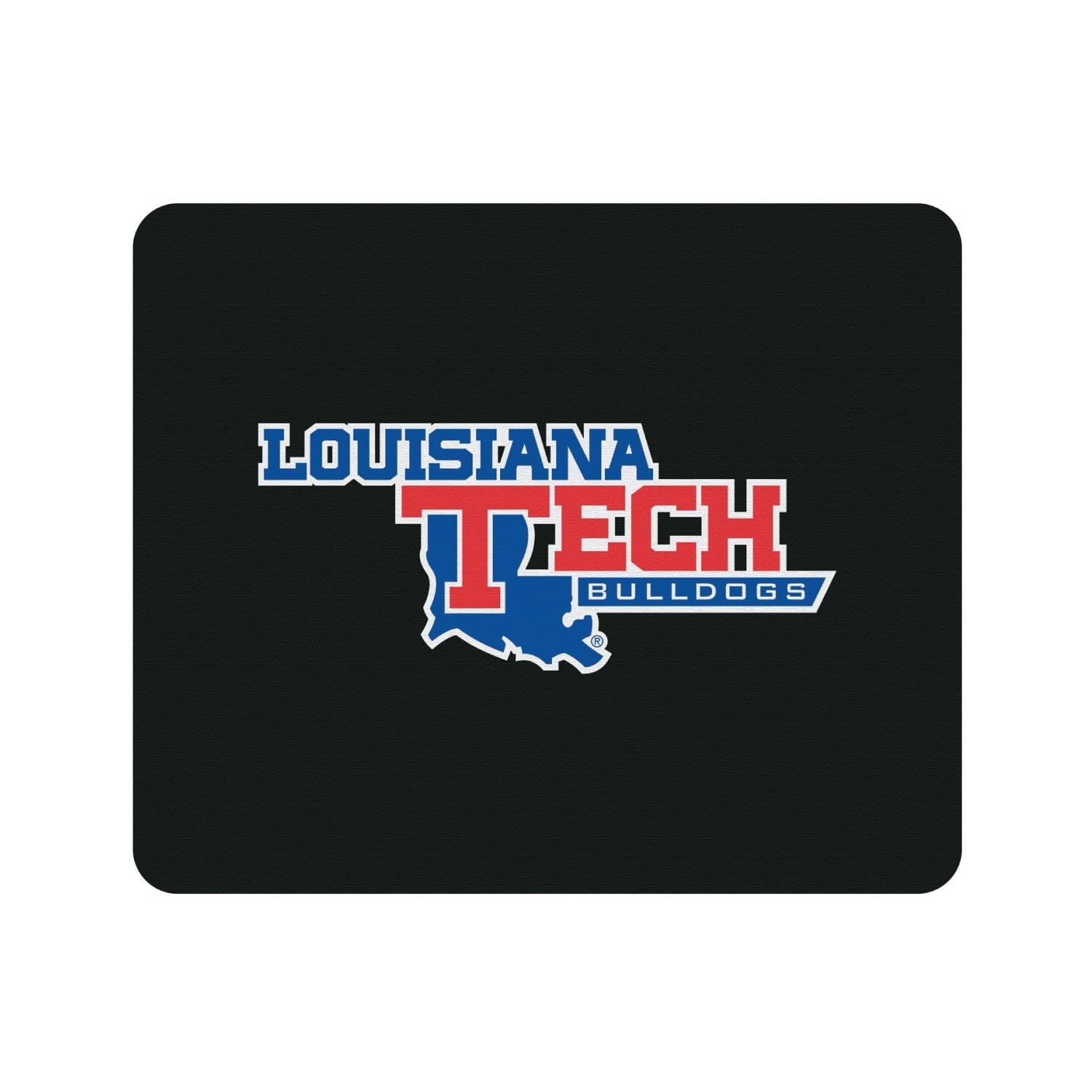 OTM Essentials Louisiana Tech University Standard Fabric Mouse Pad - Non-Slip Desk Accessory for Gaming & Office Work - Mascot Repeat V1 Design - Perfect for Students, Gamers & Professionals