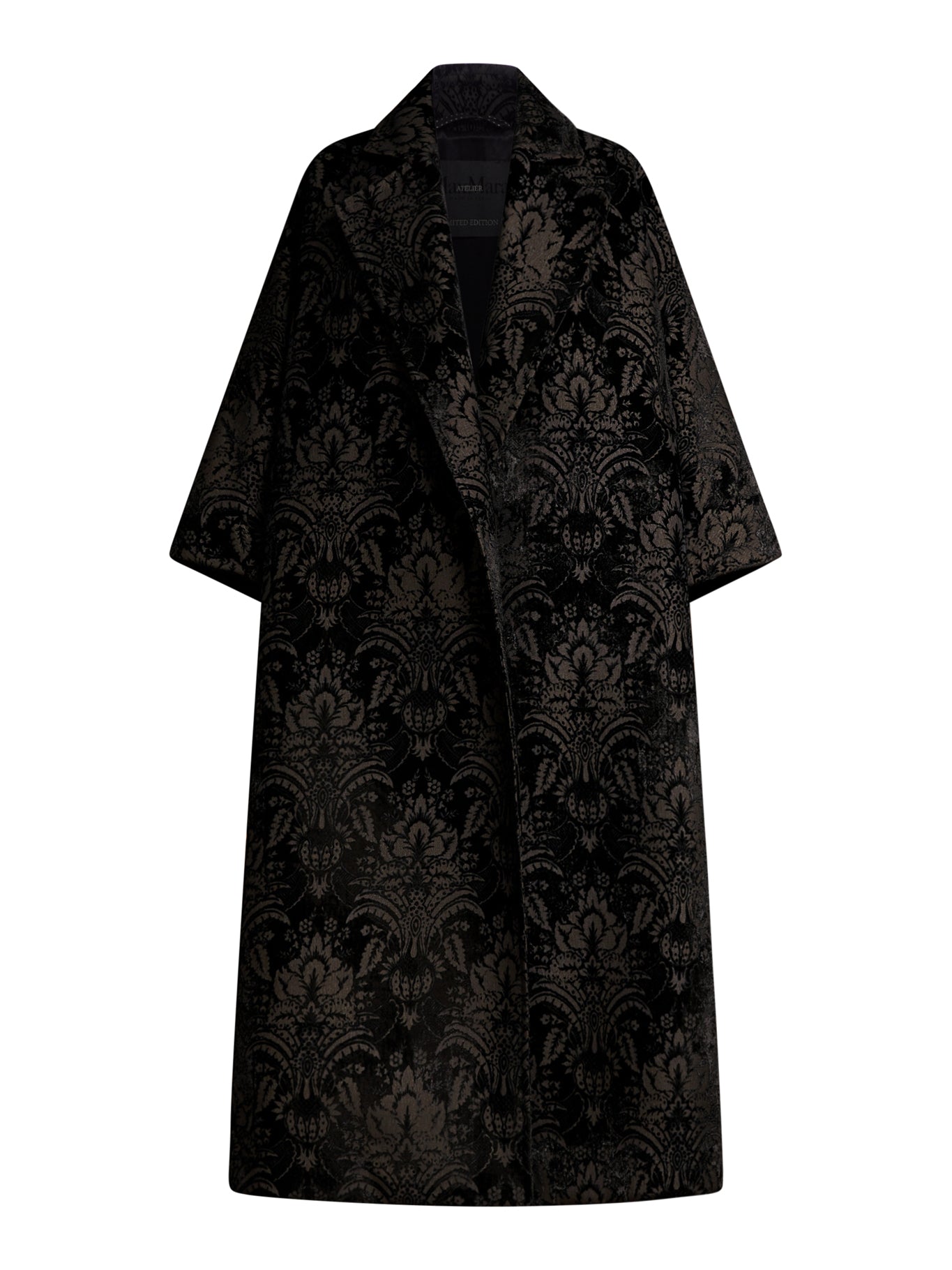Luxury Damask Velvet Cape Coat for Women - Elegant Winter Cloak with Hood, Perfect for Evening Parties, Weddings & Cold Weather Fashion