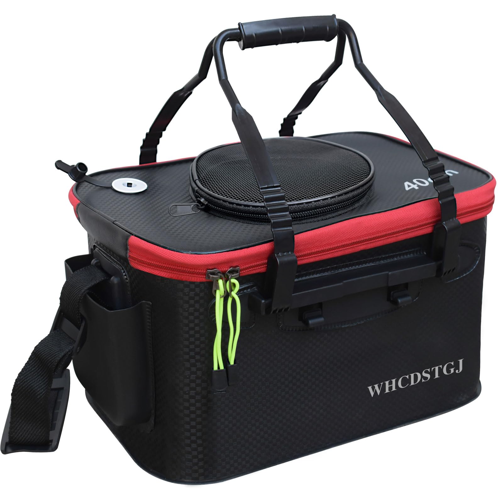 Foldable Fishing Bucket - 6 Gallon Portable EVA Fish Storage Container for Live Fish & Fresh Bait | Ideal for Kayak Fishing, Camping Trips & Outdoor Adventures