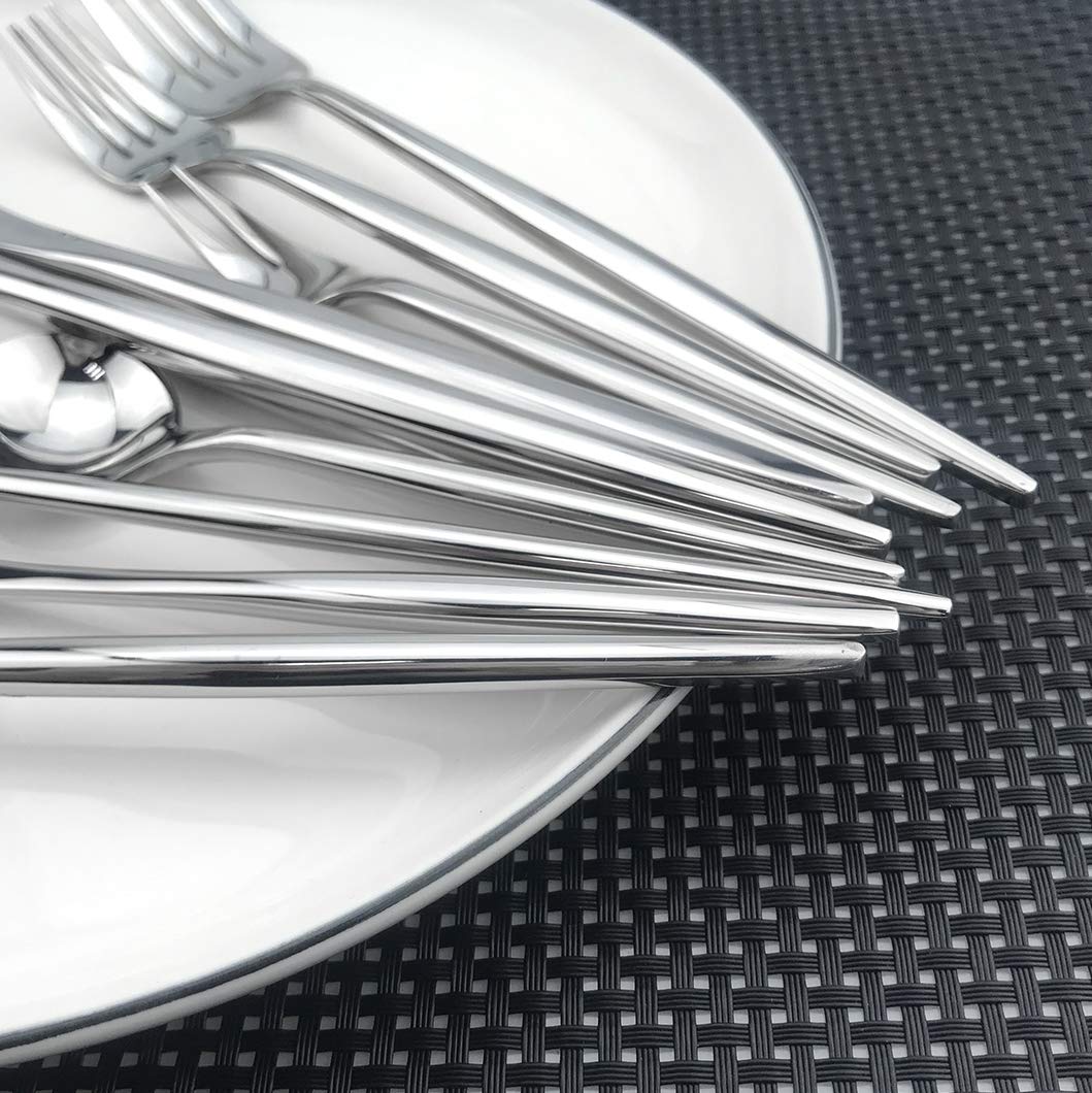 Gugrida 6-Piece Stainless Steel Butter Knife Set - Mirror Polished 18/10 Silverware for Dining, Wedding & Gift Giving - Elegant Royal Cutlery for Butter, Cheese & Dessert Serving