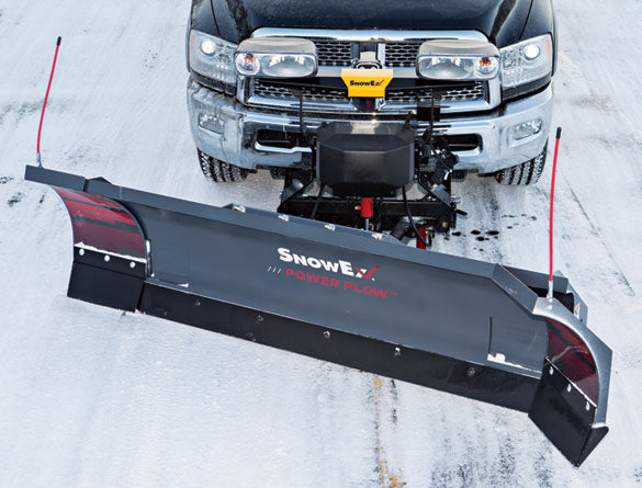 SnowEx POWER PLOW 8100PP & 8611PP Winged Blade Snow Plow | Heavy Duty 8' to 11' Commercial Snow Removal Equipment for Driveways, Parking Lots & Roadways