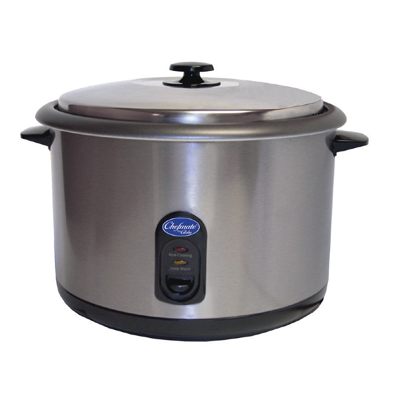 Globe RC1 Chefmate Rice Cooker - 25 Cup Capacity | Large Family & Commercial Use | Perfect for Home Kitchens, Restaurants & Catering Services