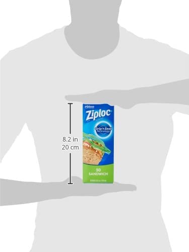 Ziploc Sandwich Bags, 145 Count - Reusable Food Storage Bags for Lunch, Snacks, Meal Prep & Freezer Storage